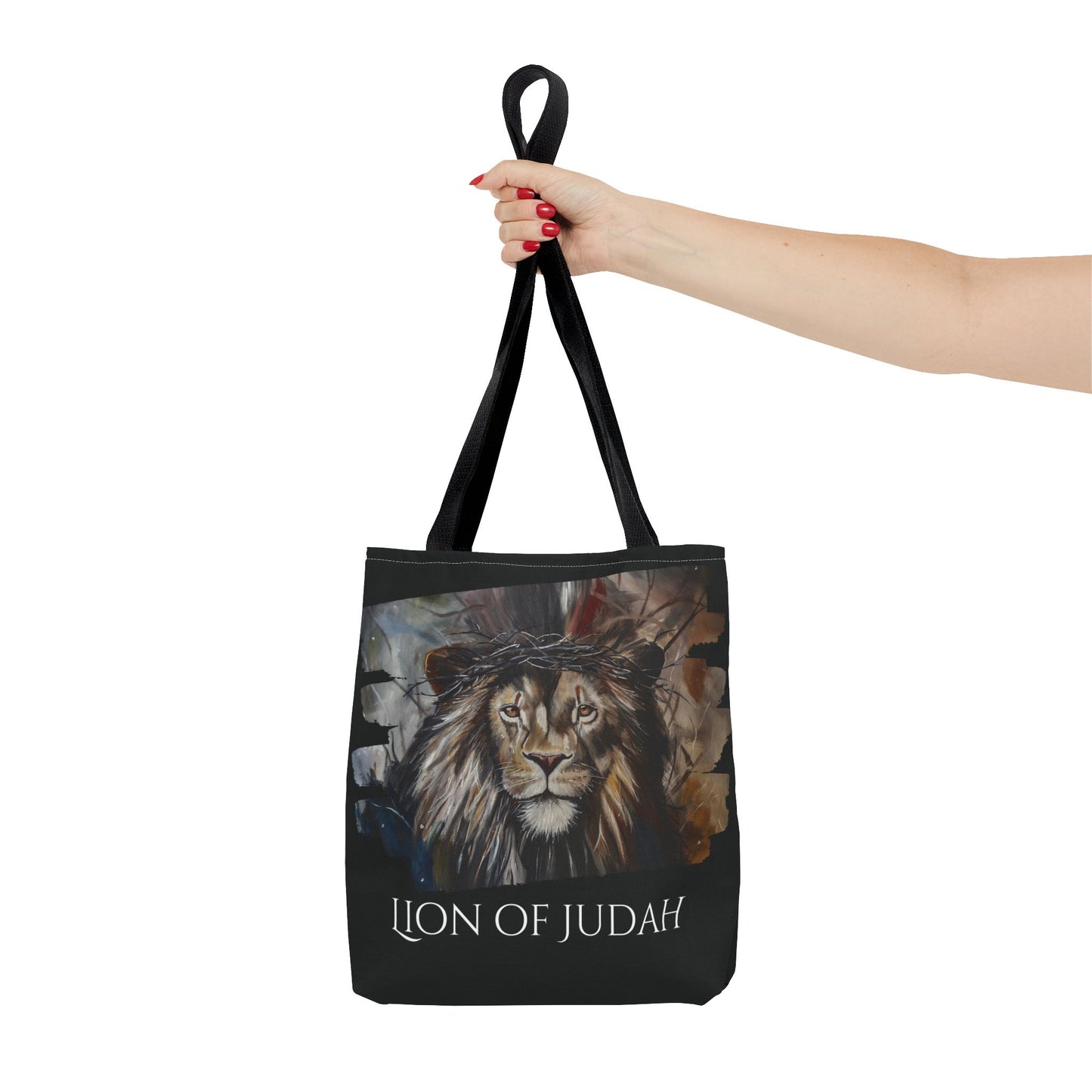 Mediator Lion of Judah Tote Bag - Inspirational Religious Artwork