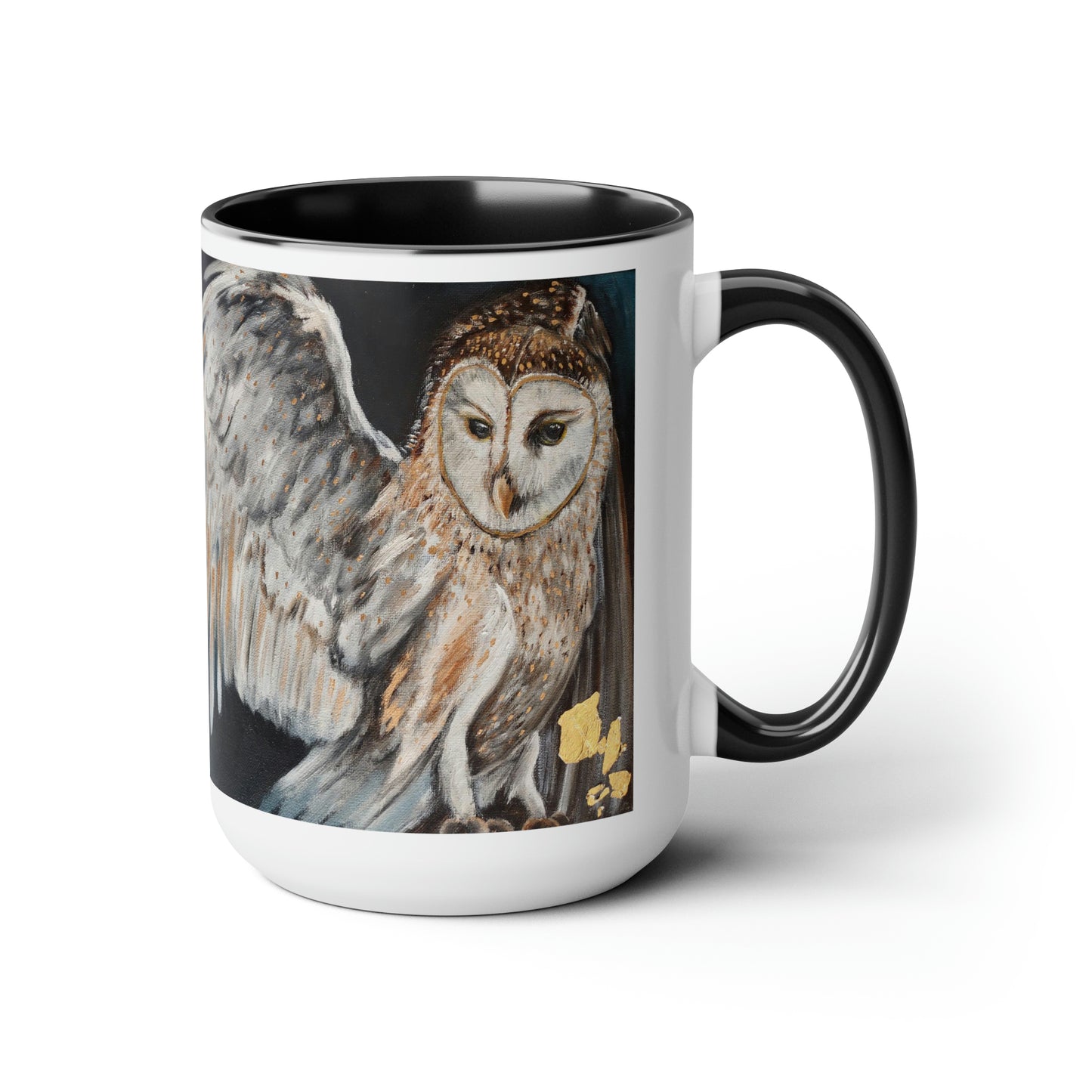Wisdom the Protector Two-Tone Coffee Mugs, 15oz