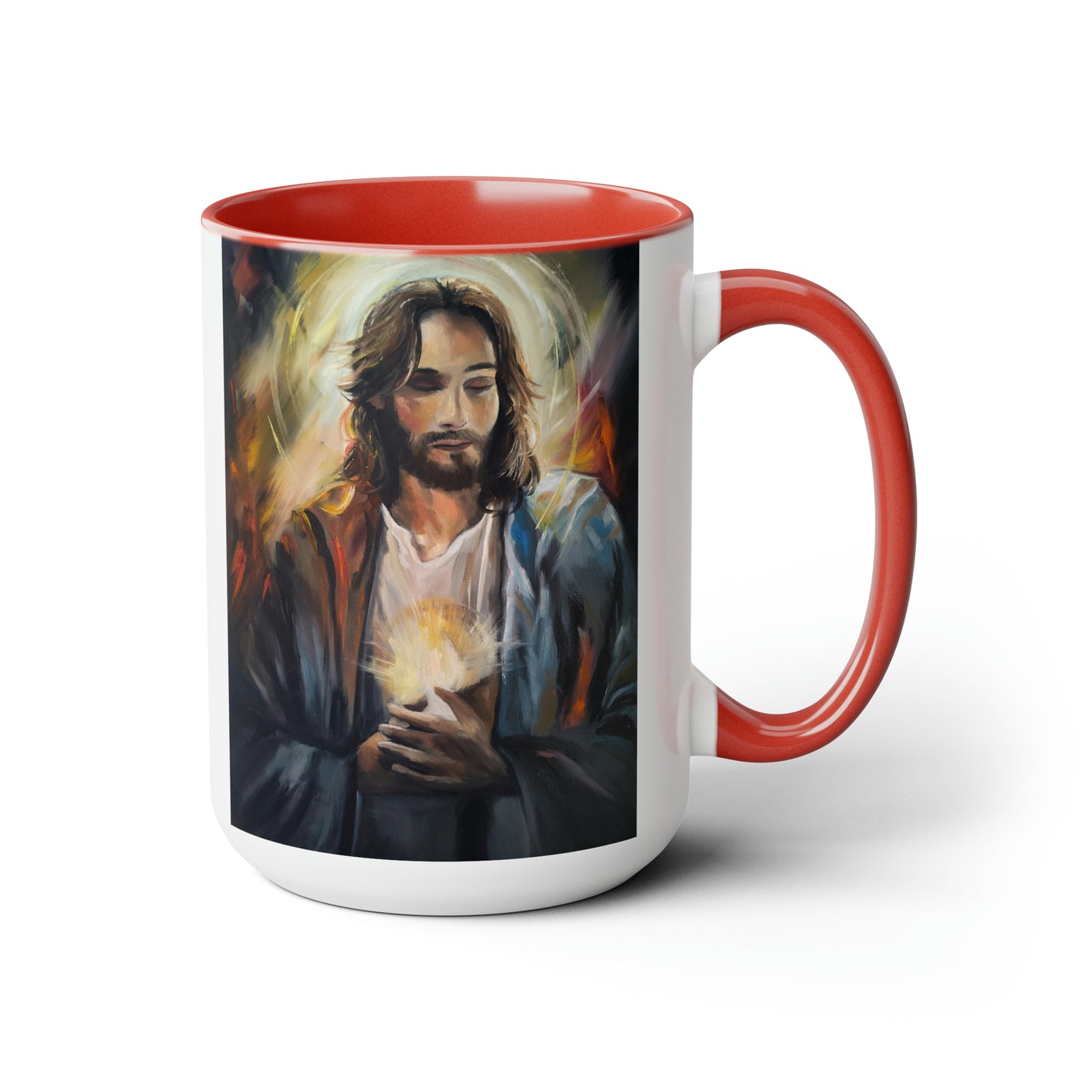 Light of the World Two-Tone Coffee Mugs, 15oz