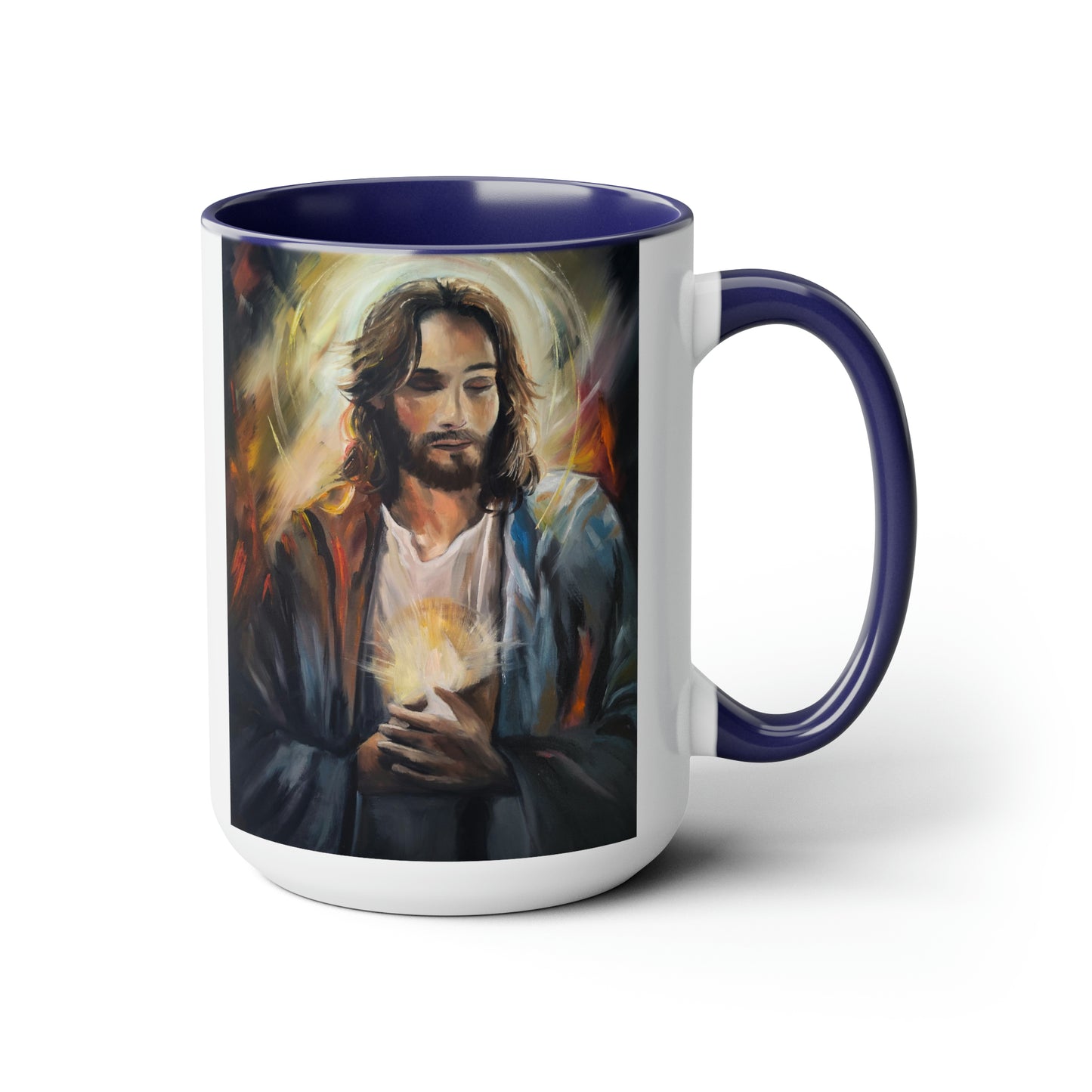 Light of the World Two-Tone Coffee Mugs, 15oz