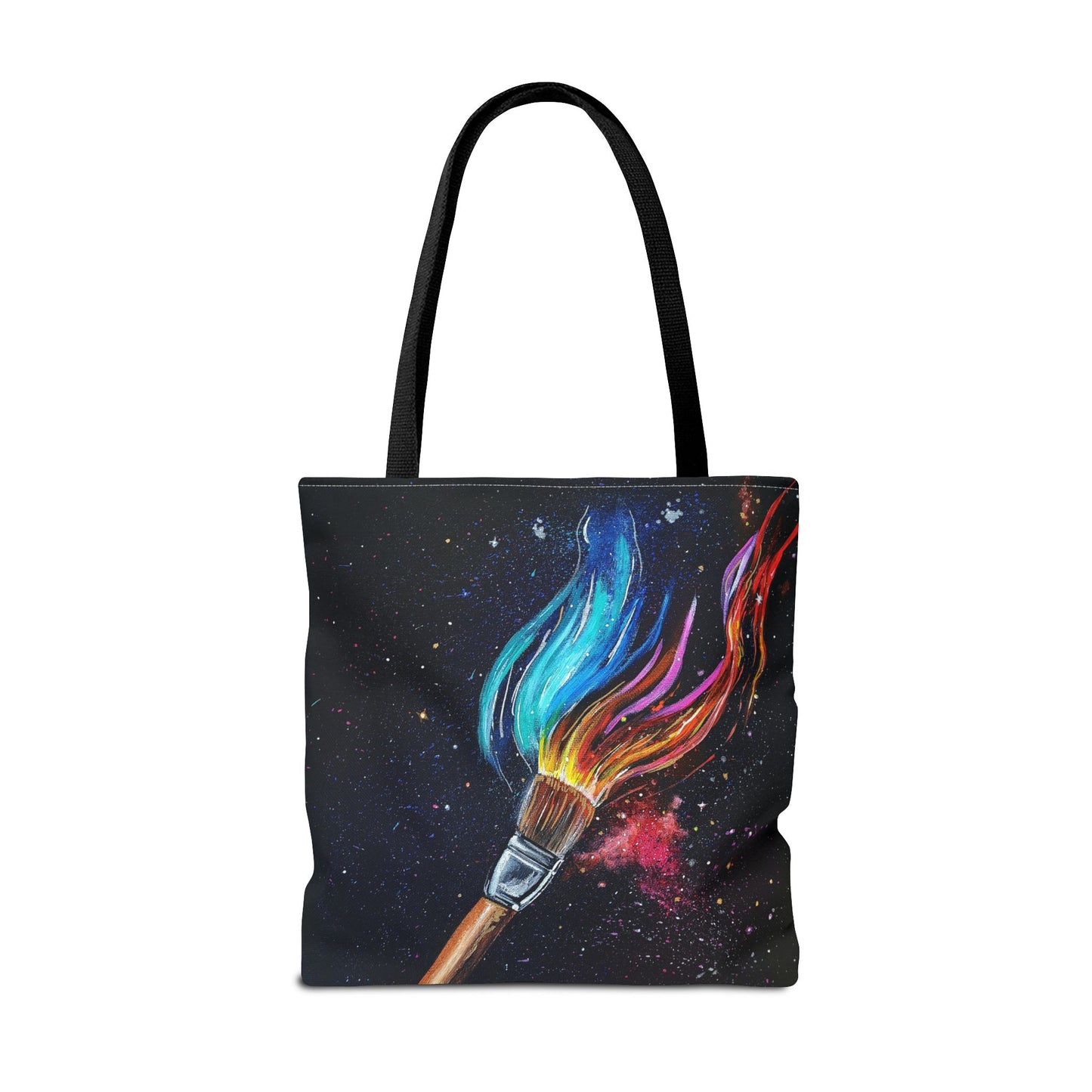 He Paints the Stars Cosmic Art Tote Bag - Unique Colorful Art Lover's Tote, Eco-Friendly Shopping Bag, Great Gift for Artists, Starry Night Design