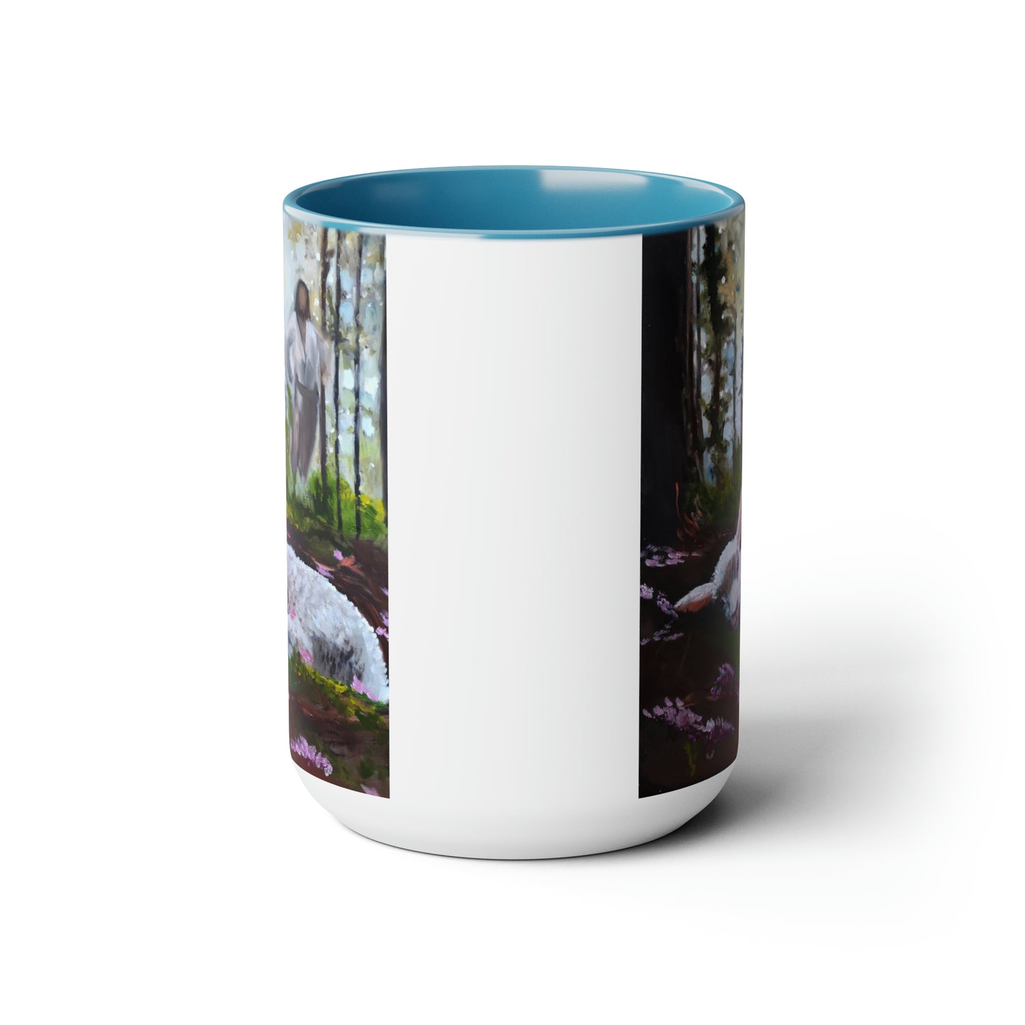 Green Pastures Two-Tone Coffee Mugs, 15oz