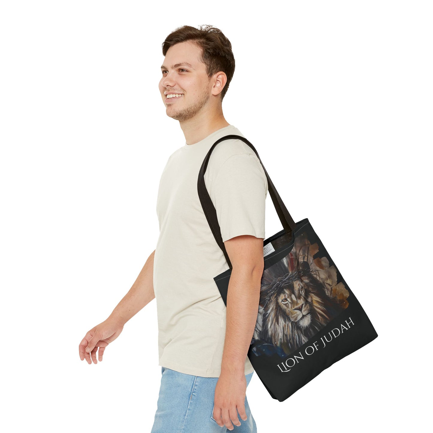 Mediator Lion of Judah Tote Bag - Inspirational Religious Artwork