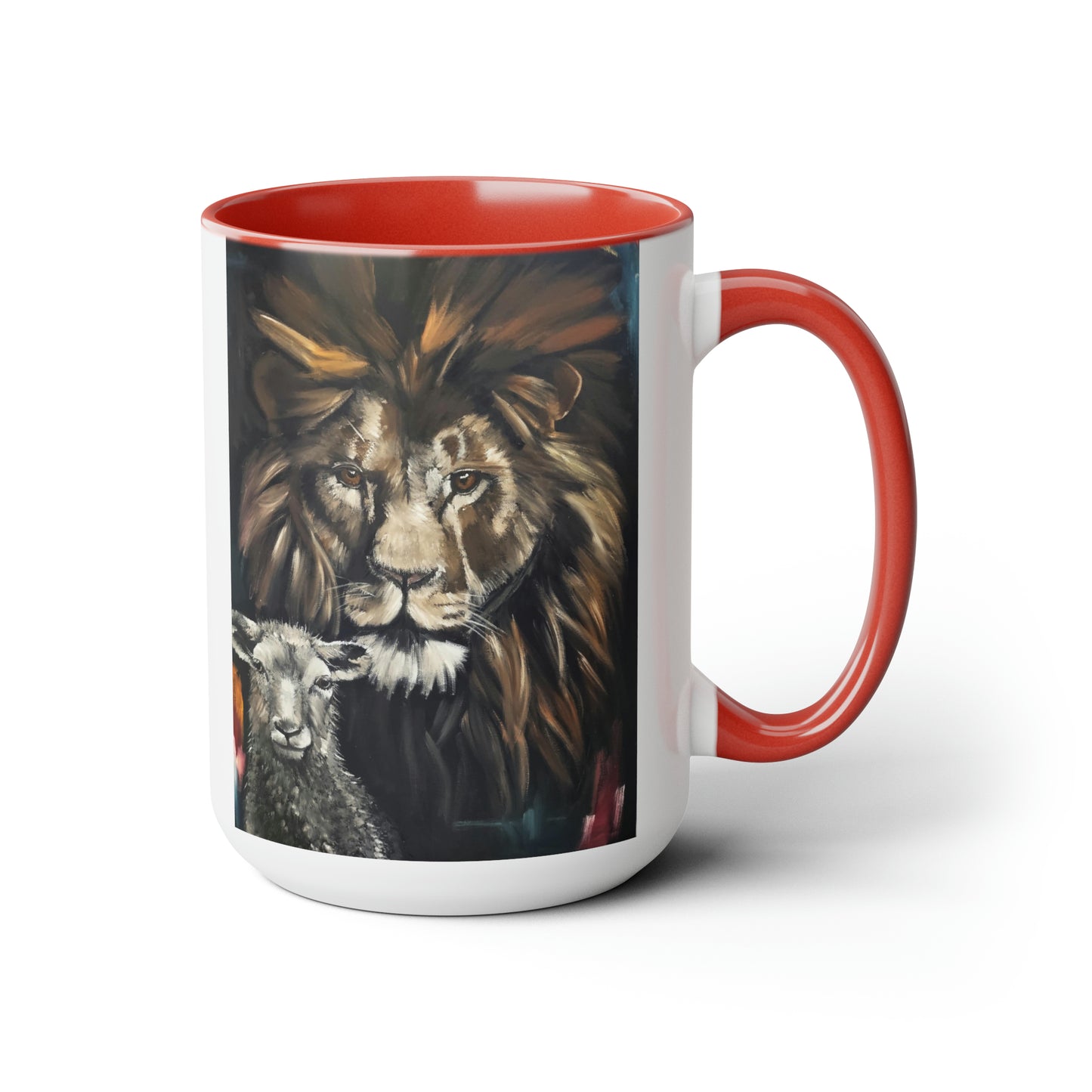 Peaceful Pastures Two-Tone Coffee Mugs, 15oz