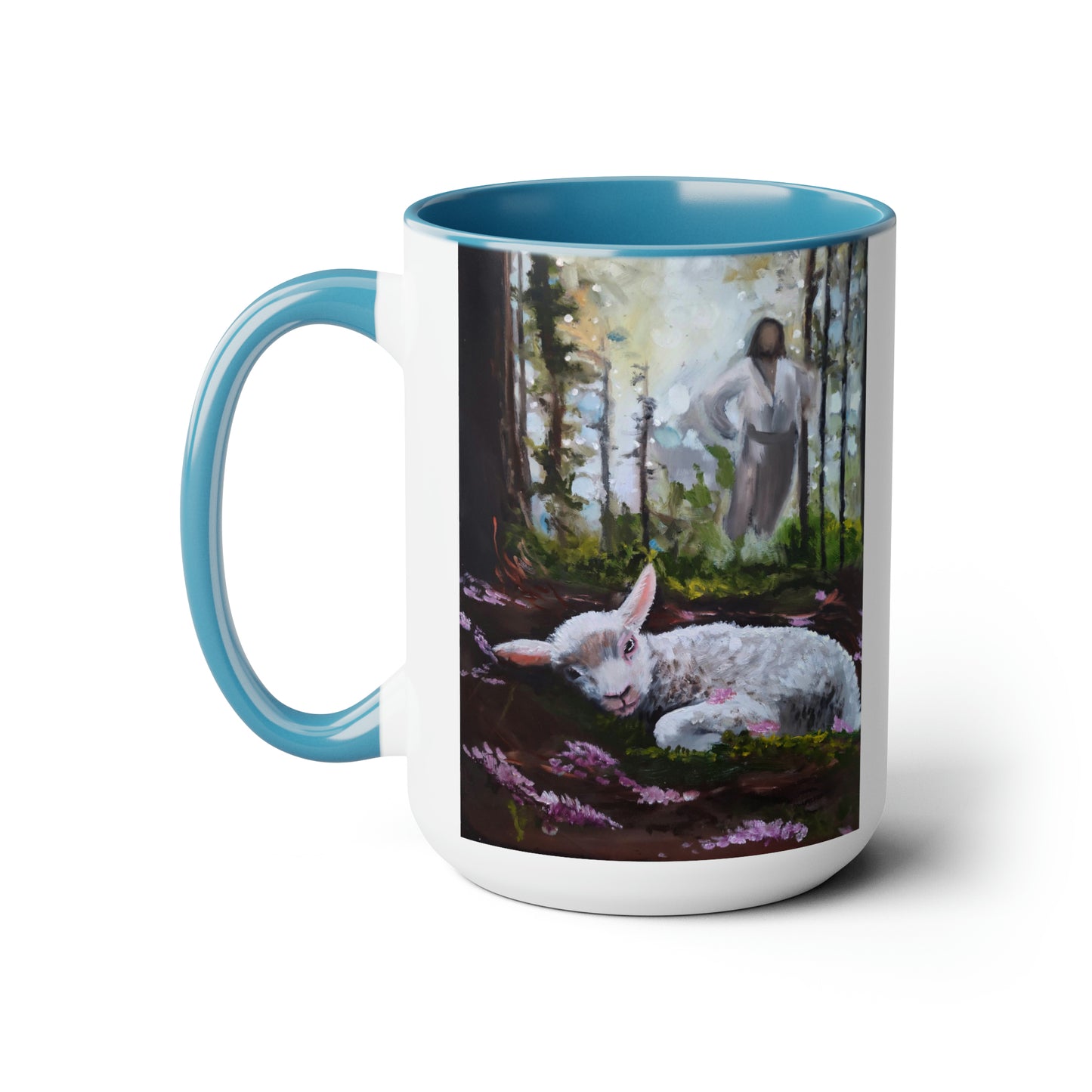 Green Pastures Two-Tone Coffee Mugs, 15oz