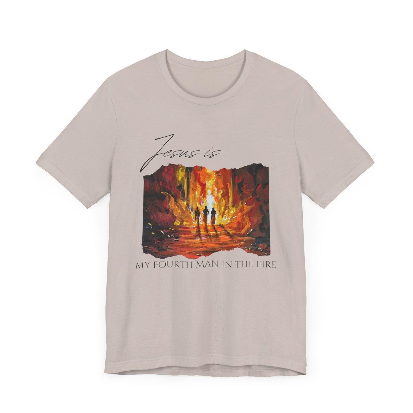 The Fourth Man Inspirational Christian Tee - 'Jesus is My Fourth Man in the Fire'