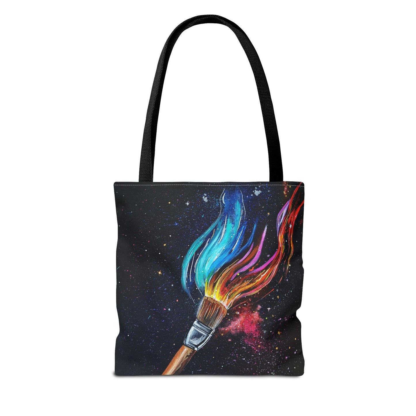 He Paints the Stars Cosmic Art Tote Bag - Unique Colorful Art Lover's Tote, Eco-Friendly Shopping Bag, Great Gift for Artists, Starry Night Design
