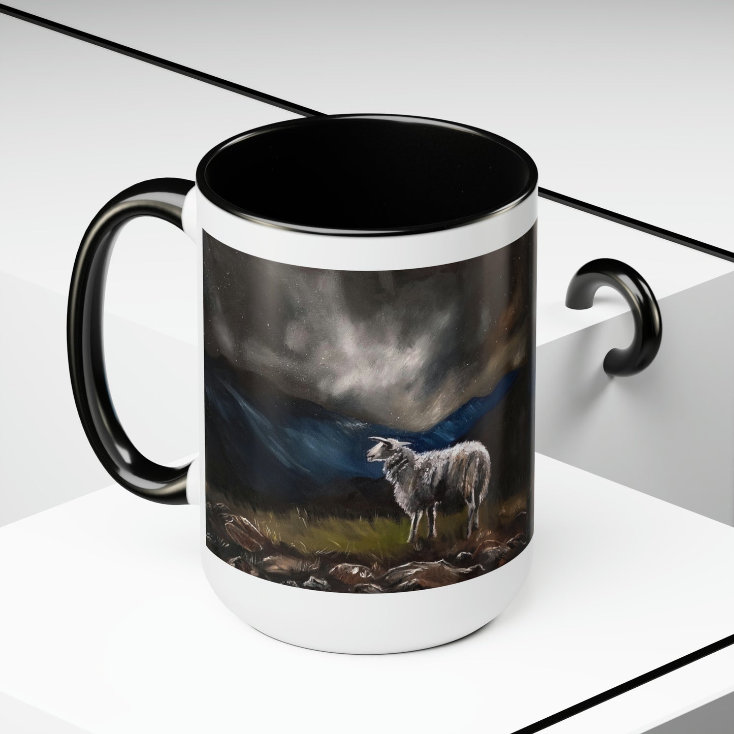 The Lord is my Shepherd Two-Tone Coffee Mugs, 15oz