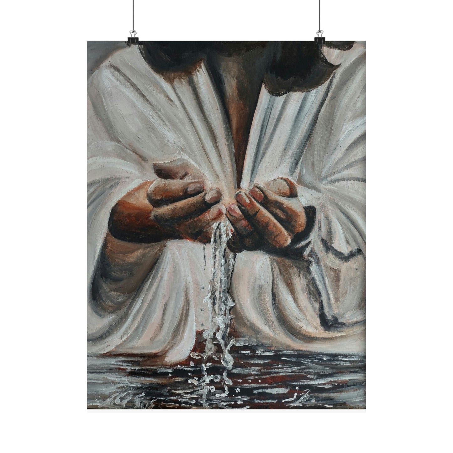 In His Hands Matte Vertical Posters