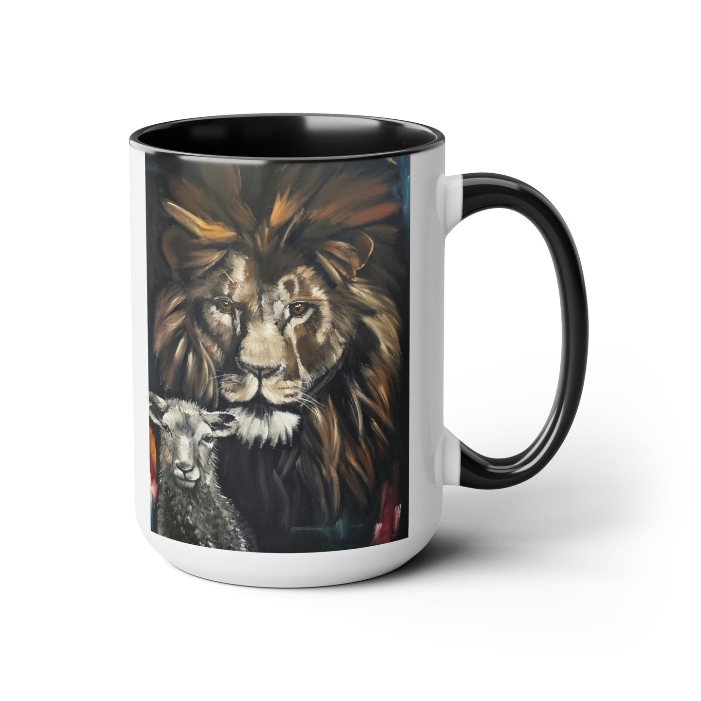 Peaceful Pastures Two-Tone Coffee Mugs, 15oz