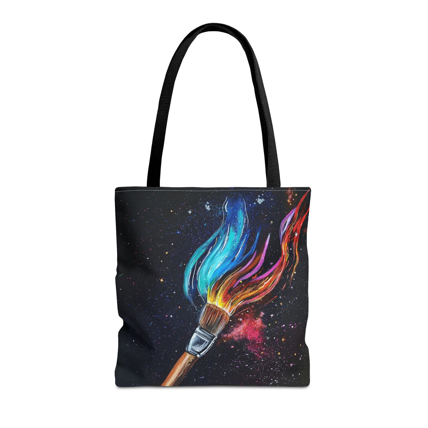 He Paints the Stars Cosmic Art Tote Bag - Unique Colorful Art Lover's Tote, Eco-Friendly Shopping Bag, Great Gift for Artists, Starry Night Design