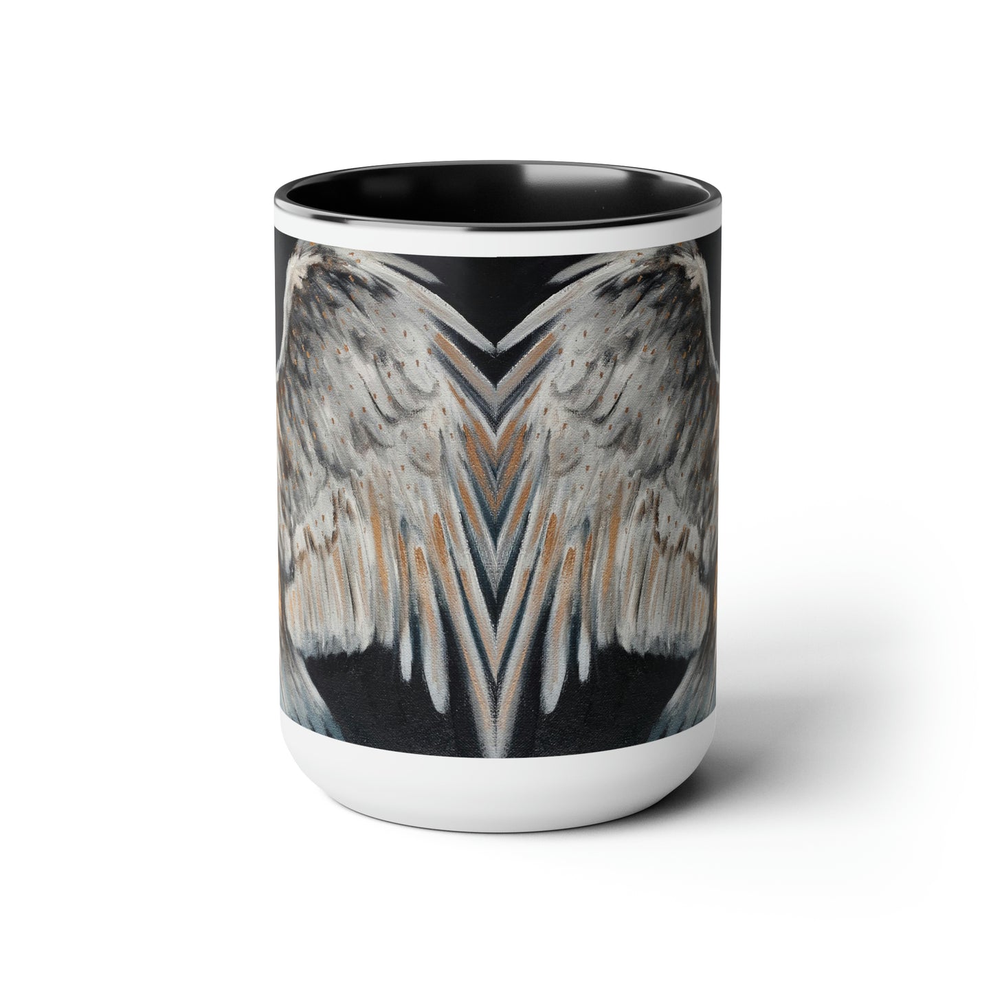 Wisdom the Protector Two-Tone Coffee Mugs, 15oz