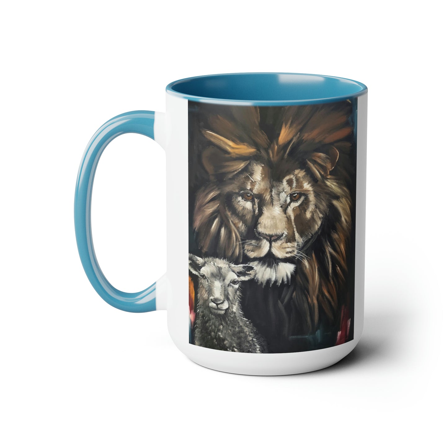 Peaceful Pastures Two-Tone Coffee Mugs, 15oz