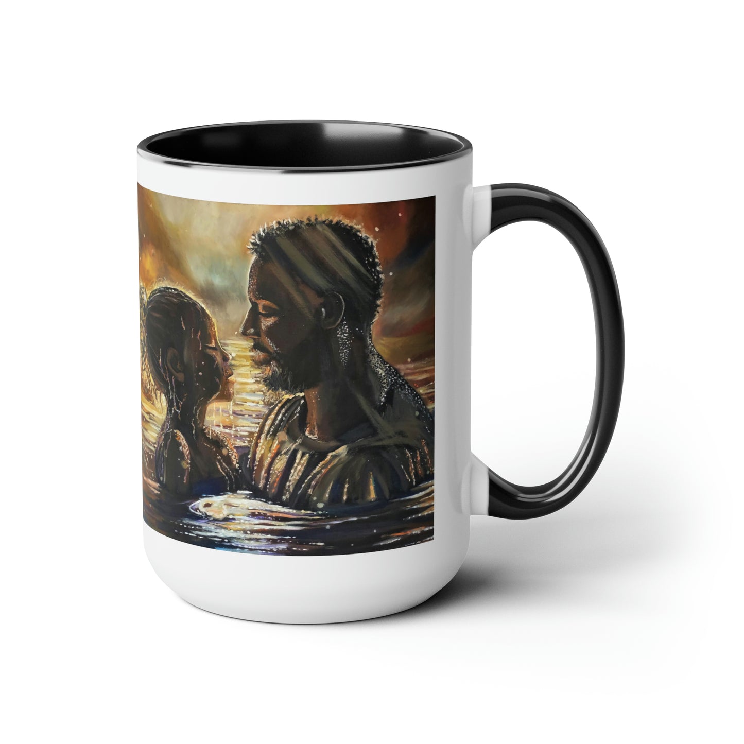 Baptized into Glory Two-Tone Coffee Mugs, 15oz