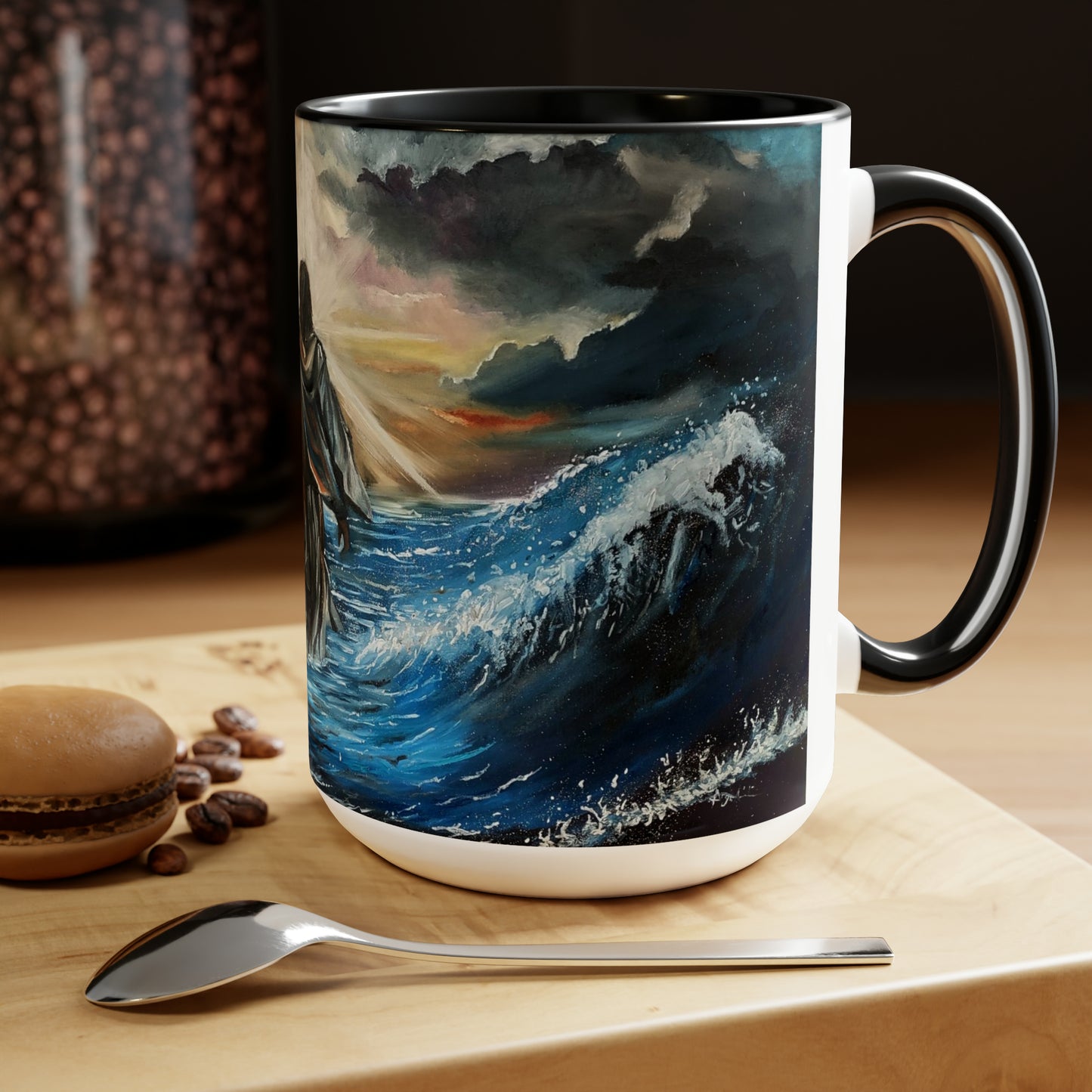Here as in Heaven Two-Tone Coffee Mugs, 15oz
