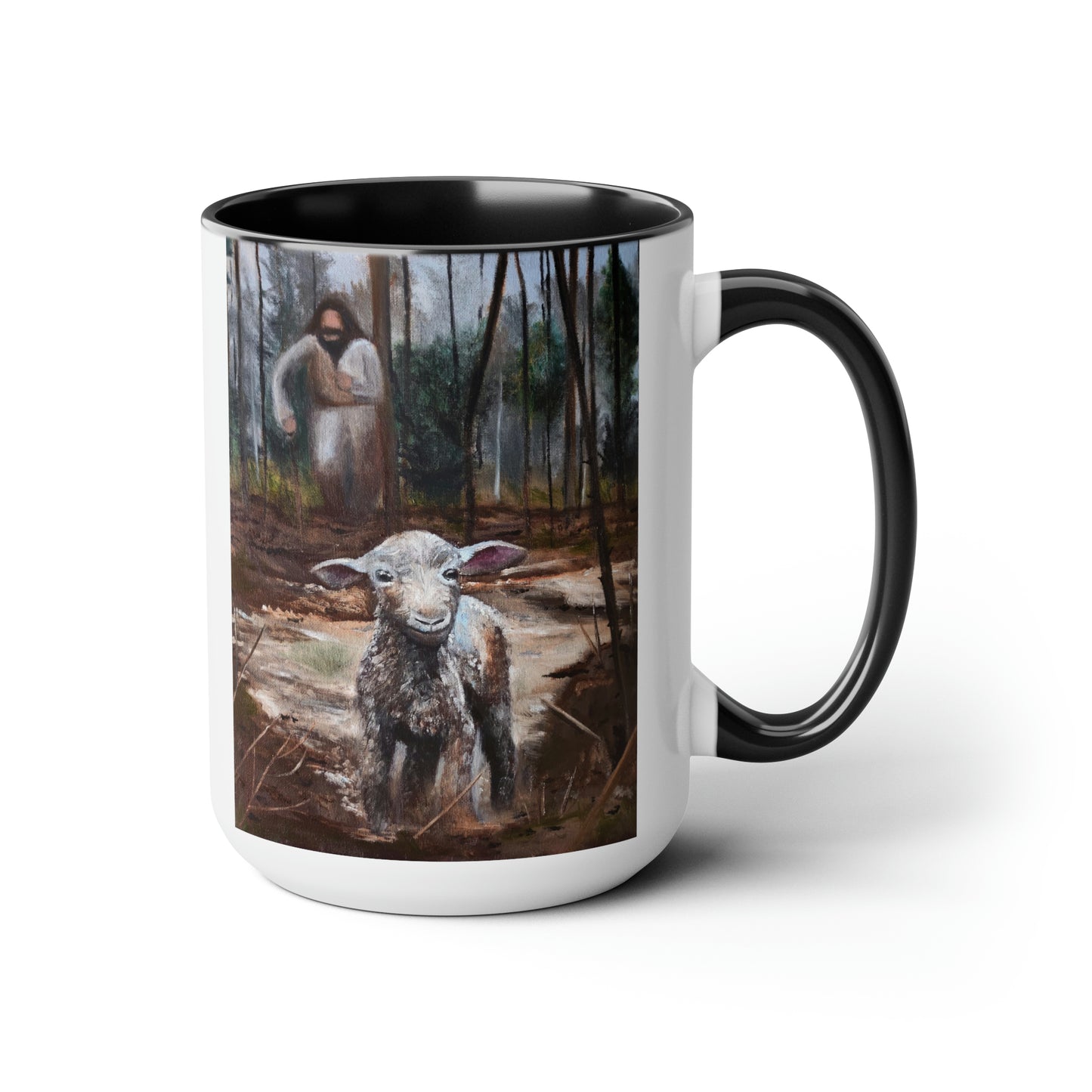 Coming After Me Two-Tone Coffee Mugs, 15oz