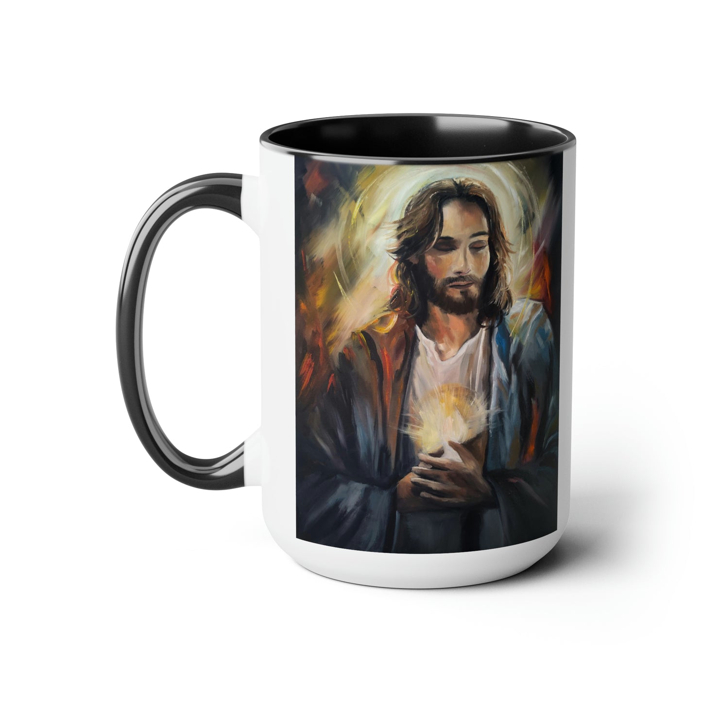 Light of the World Two-Tone Coffee Mugs, 15oz