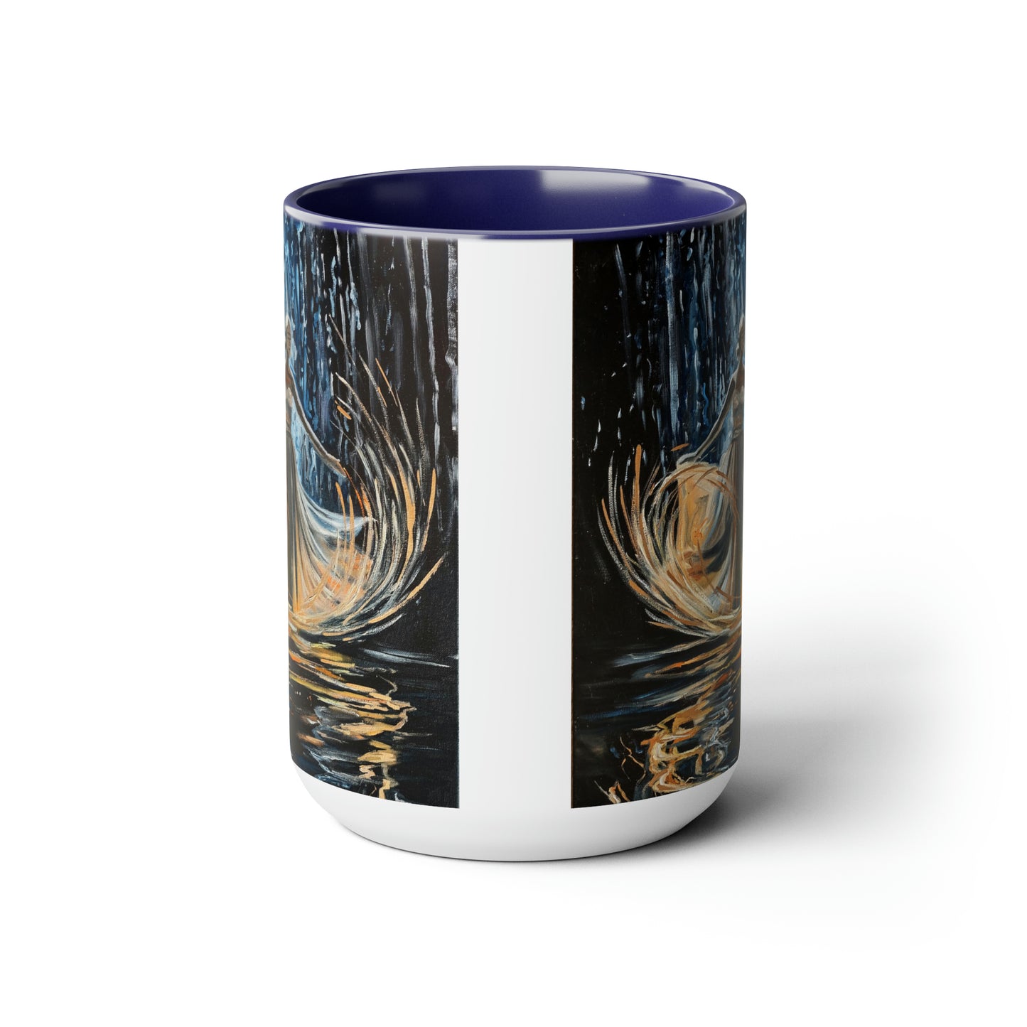 Baptized in Fire and Water Two-Tone Coffee Mugs, 15oz