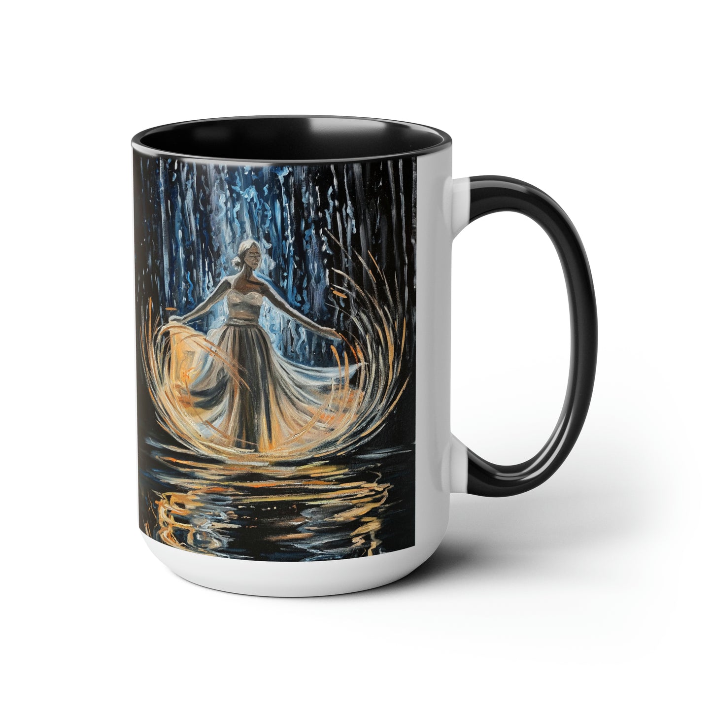 Baptized in Fire and Water Two-Tone Coffee Mugs, 15oz