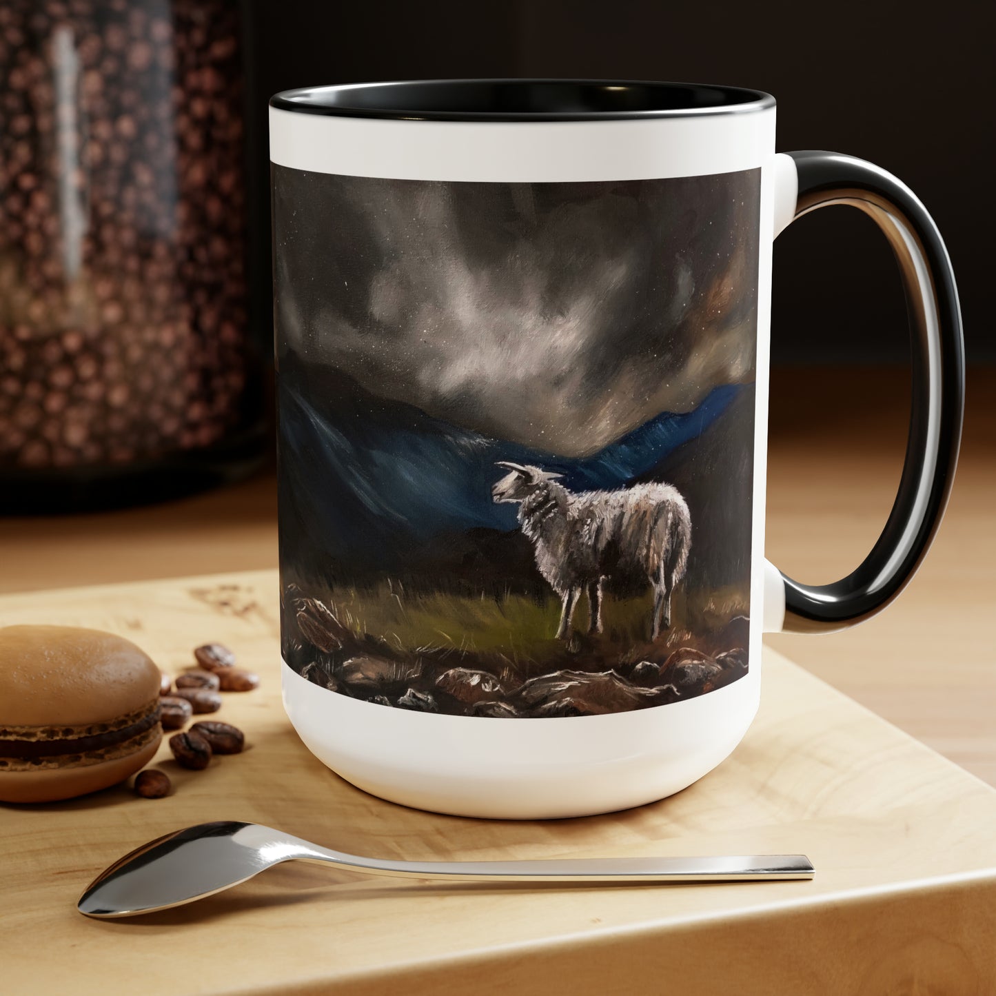 The Lord is my Shepherd Two-Tone Coffee Mugs, 15oz