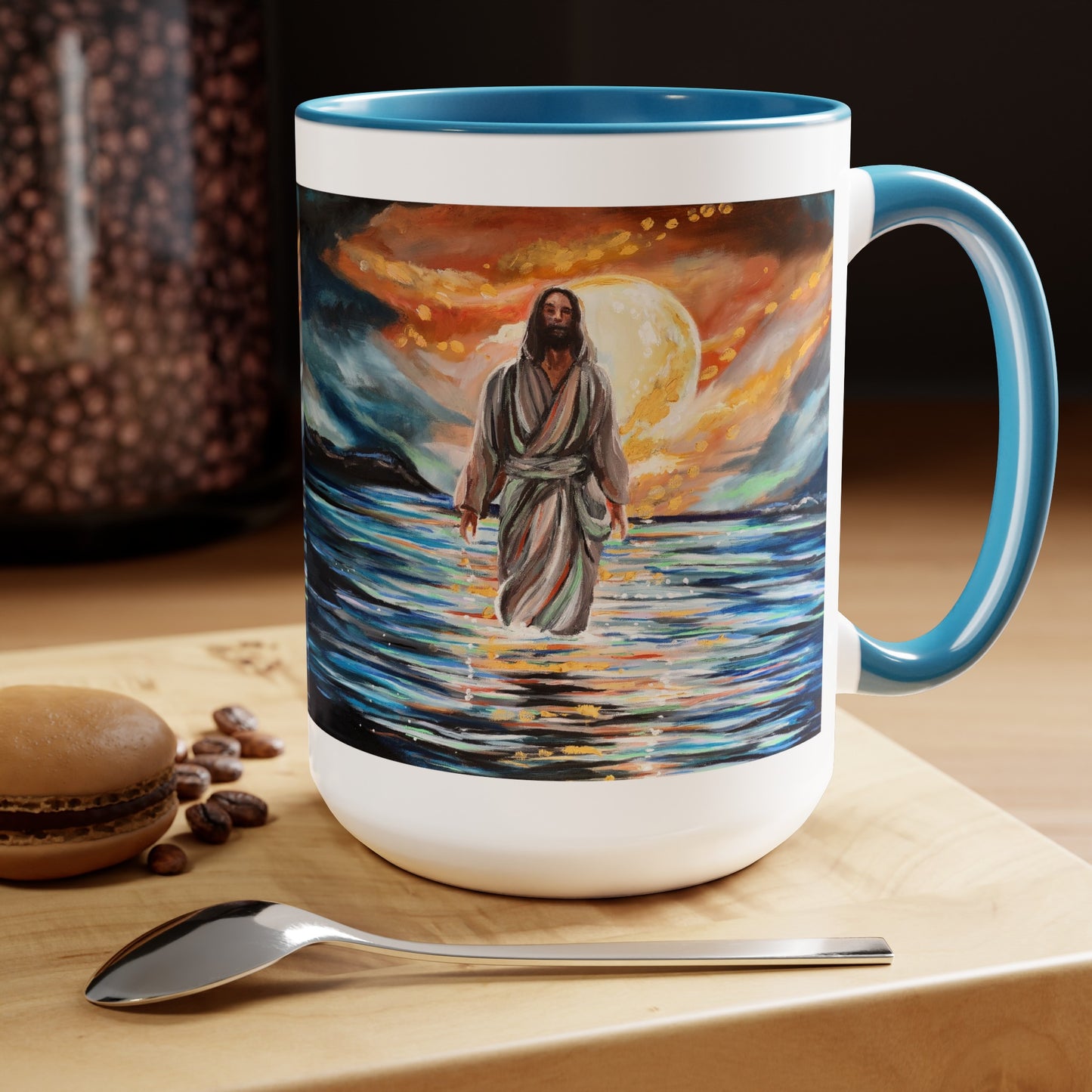 Night Watch Two-Tone Coffee Mugs, 15oz