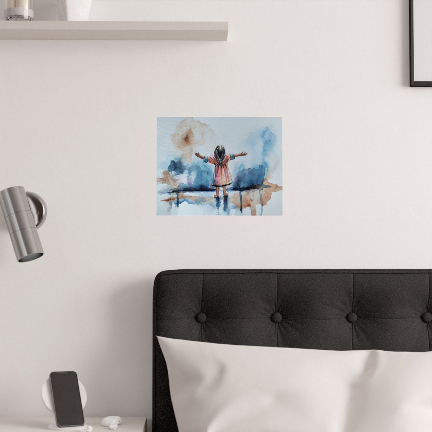 As a Child Inspirational Satin Poster - Embrace Change Art Print for Home Decor