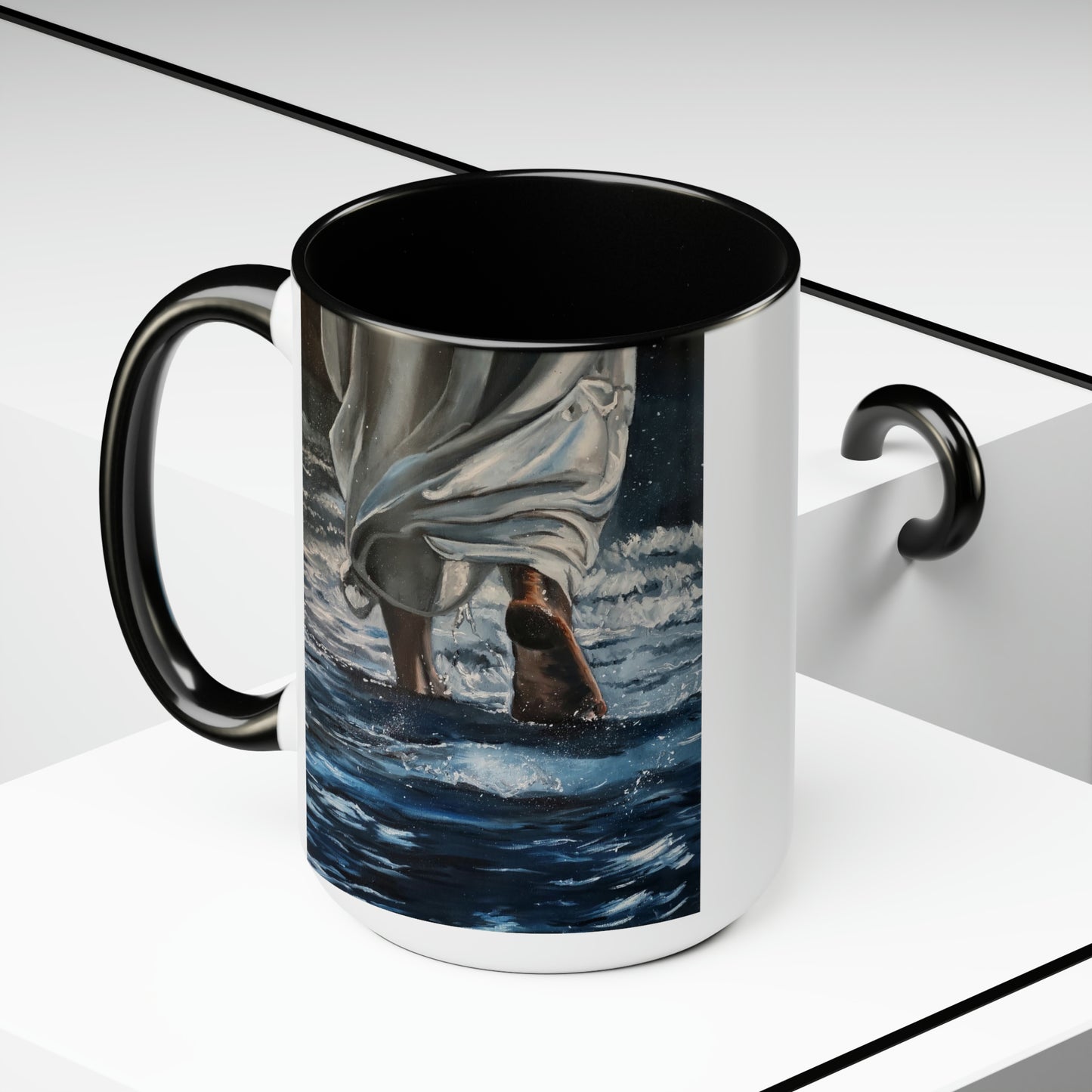 Walking On Two-Tone Coffee Mugs, 15oz