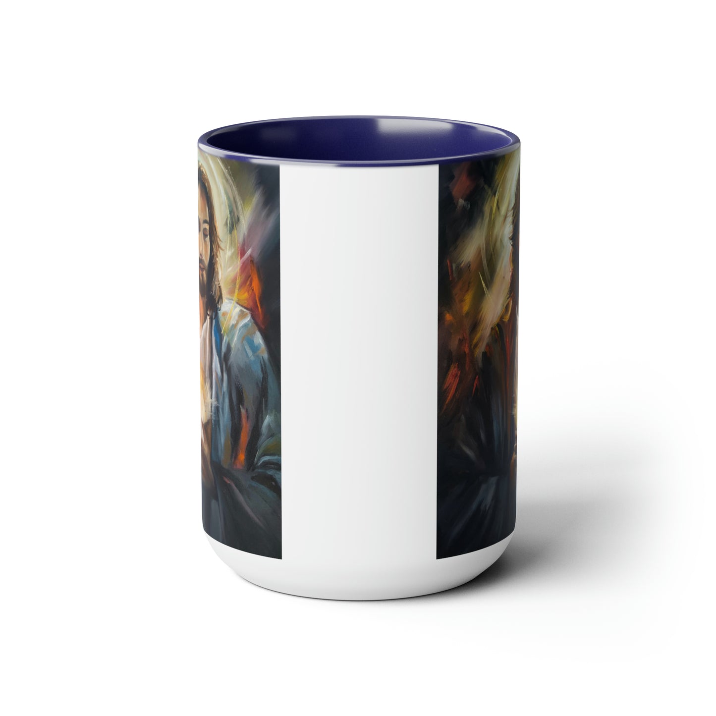 Light of the World Two-Tone Coffee Mugs, 15oz