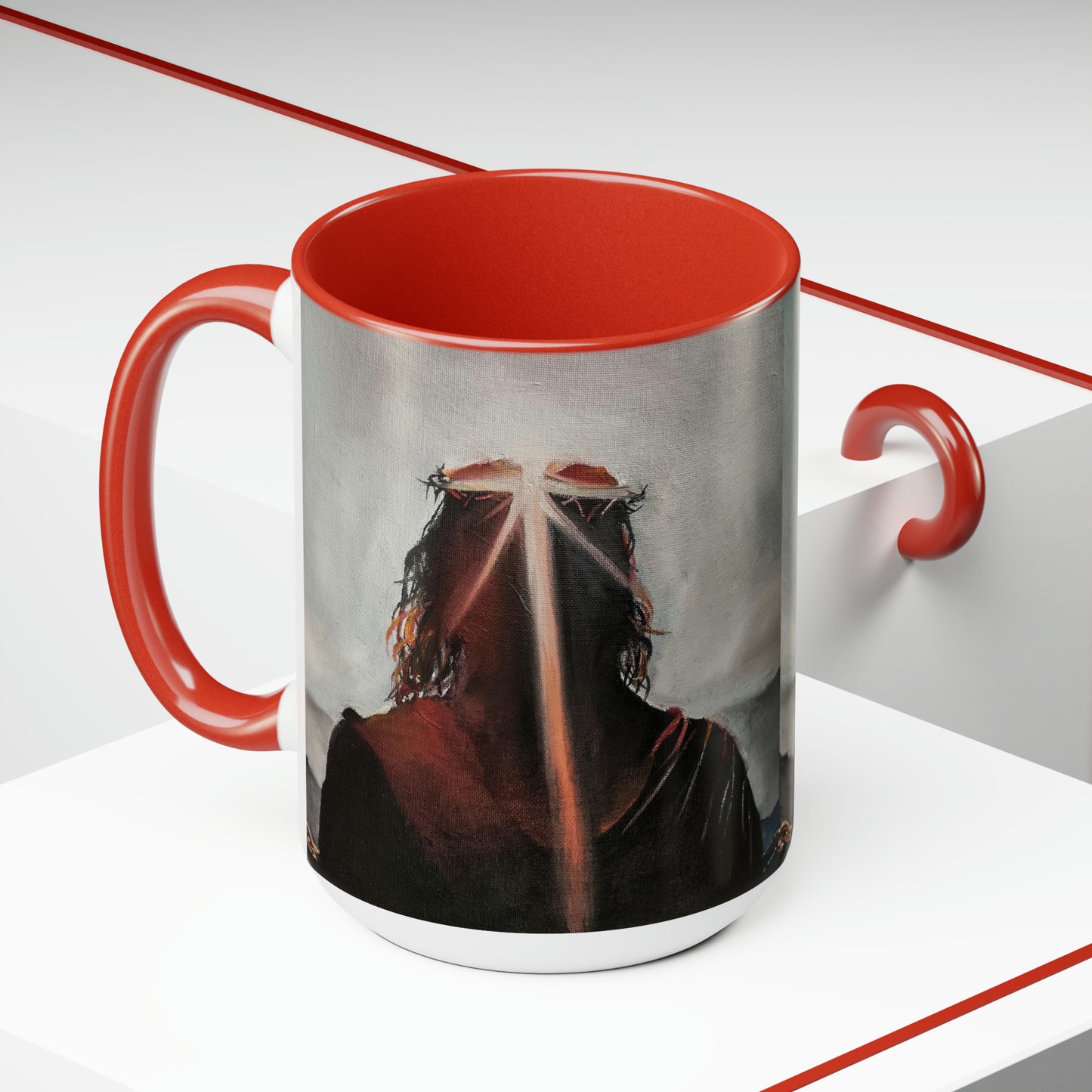 Contemplating Two-Tone Coffee Mugs, 15oz