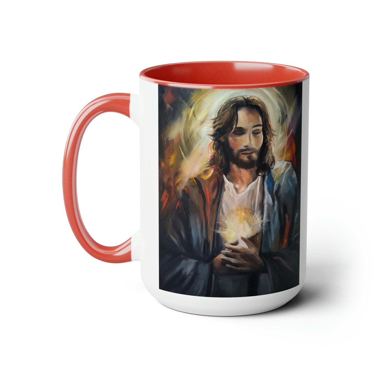 Light of the World Two-Tone Coffee Mugs, 15oz