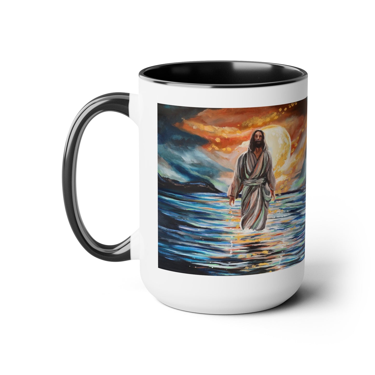 Night Watch Two-Tone Coffee Mugs, 15oz