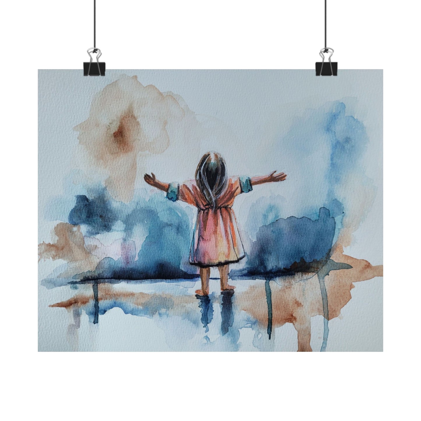 As a Child Inspirational Satin Poster - Embrace Change Art Print for Home Decor