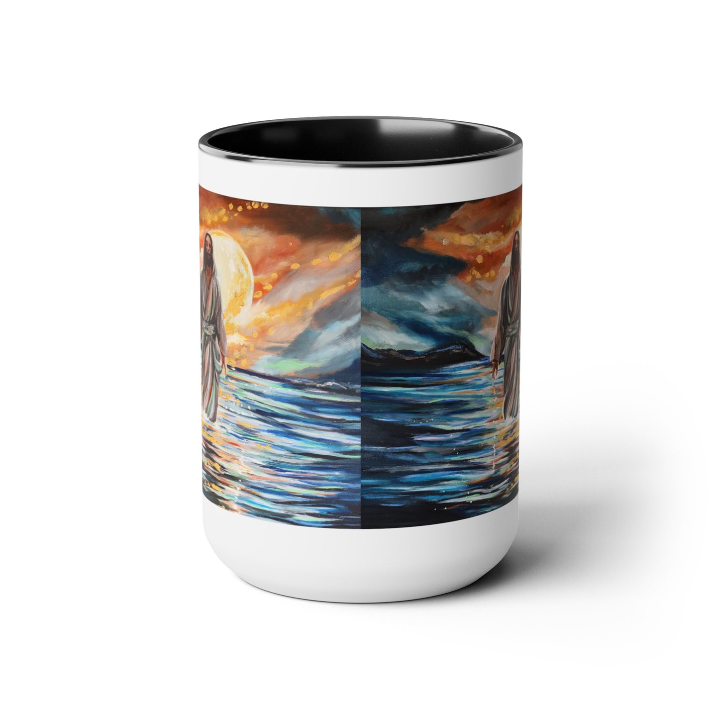 Night Watch Two-Tone Coffee Mugs, 15oz