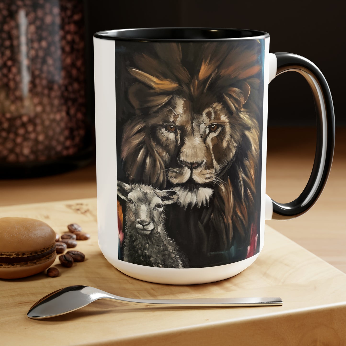 Peaceful Pastures Two-Tone Coffee Mugs, 15oz