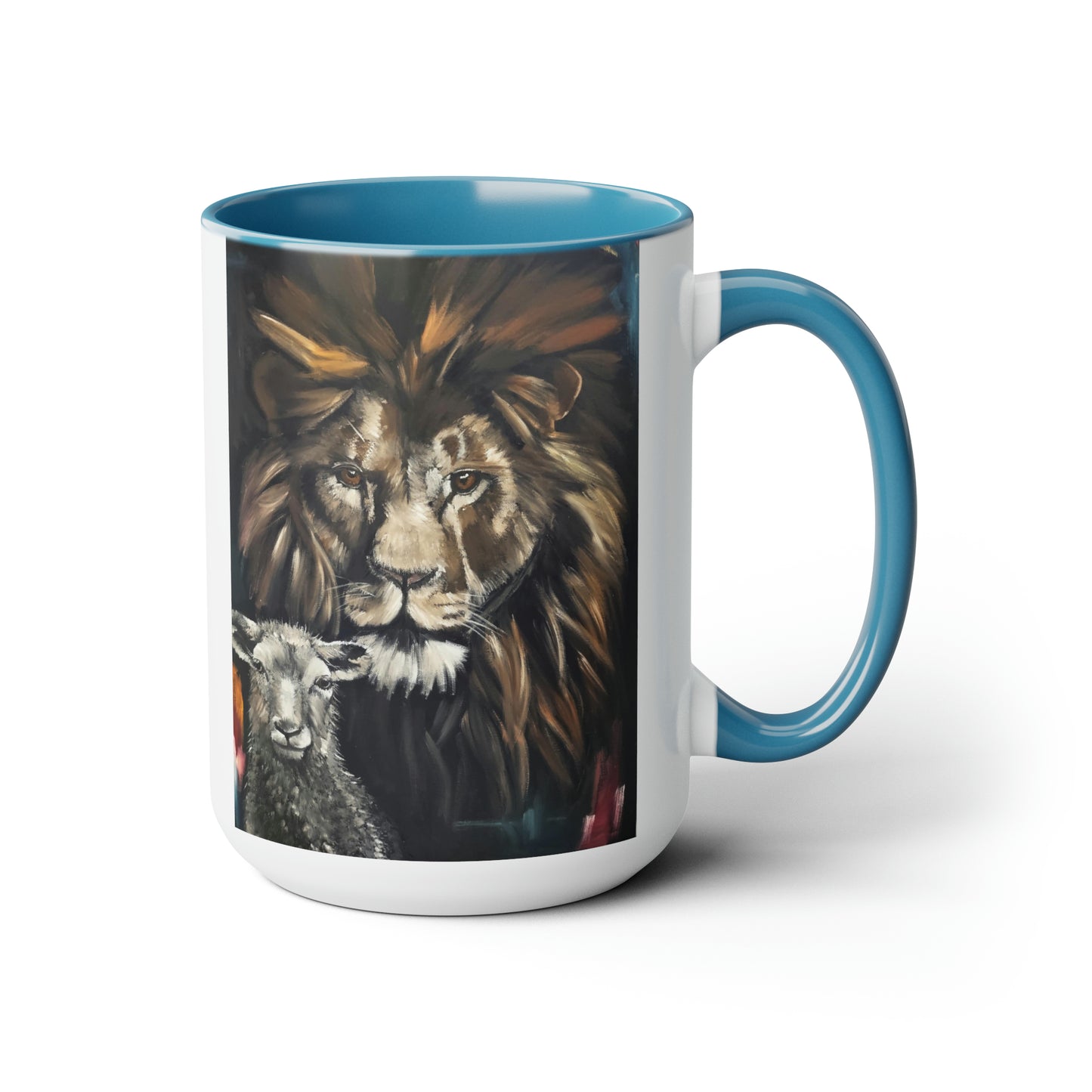 Peaceful Pastures Two-Tone Coffee Mugs, 15oz