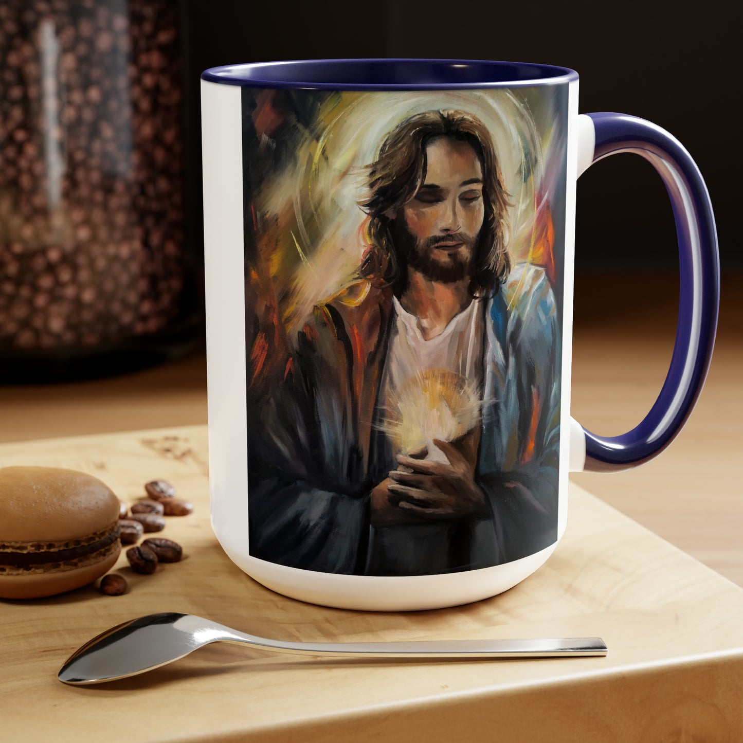 Light of the World Two-Tone Coffee Mugs, 15oz