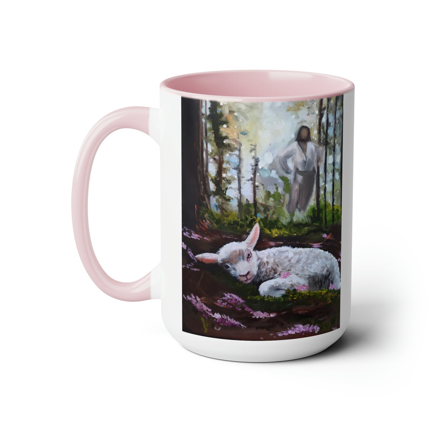 Green Pastures Two-Tone Coffee Mugs, 15oz