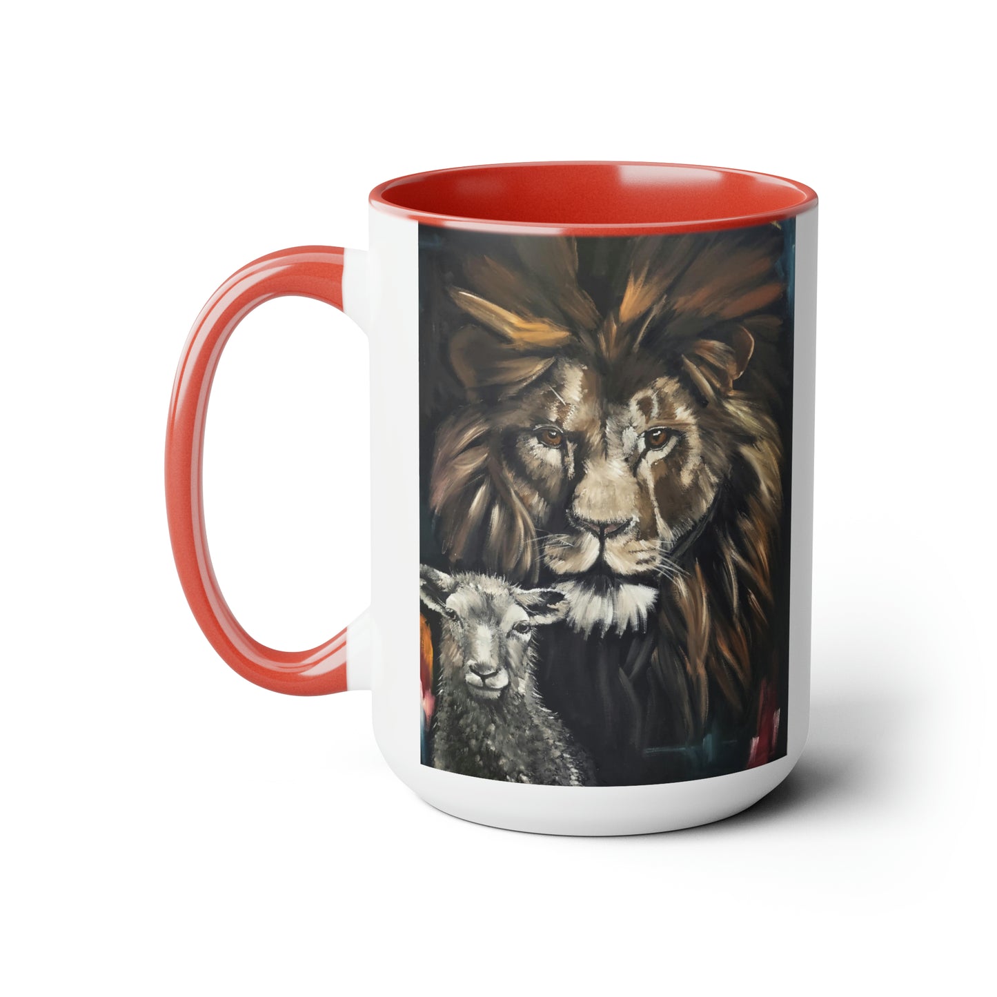 Peaceful Pastures Two-Tone Coffee Mugs, 15oz