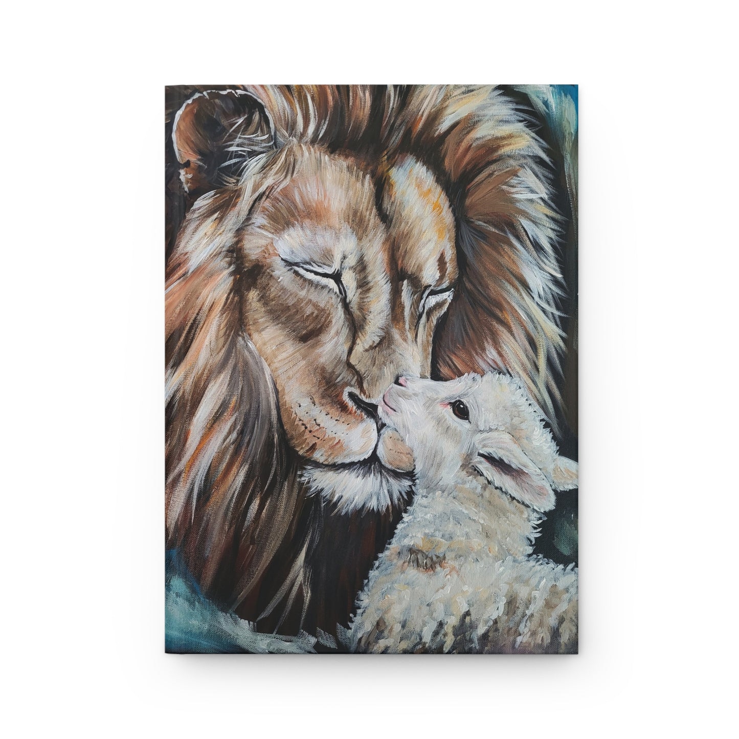 Finding Rest Hardcover Journal - Lion and Lamb Design