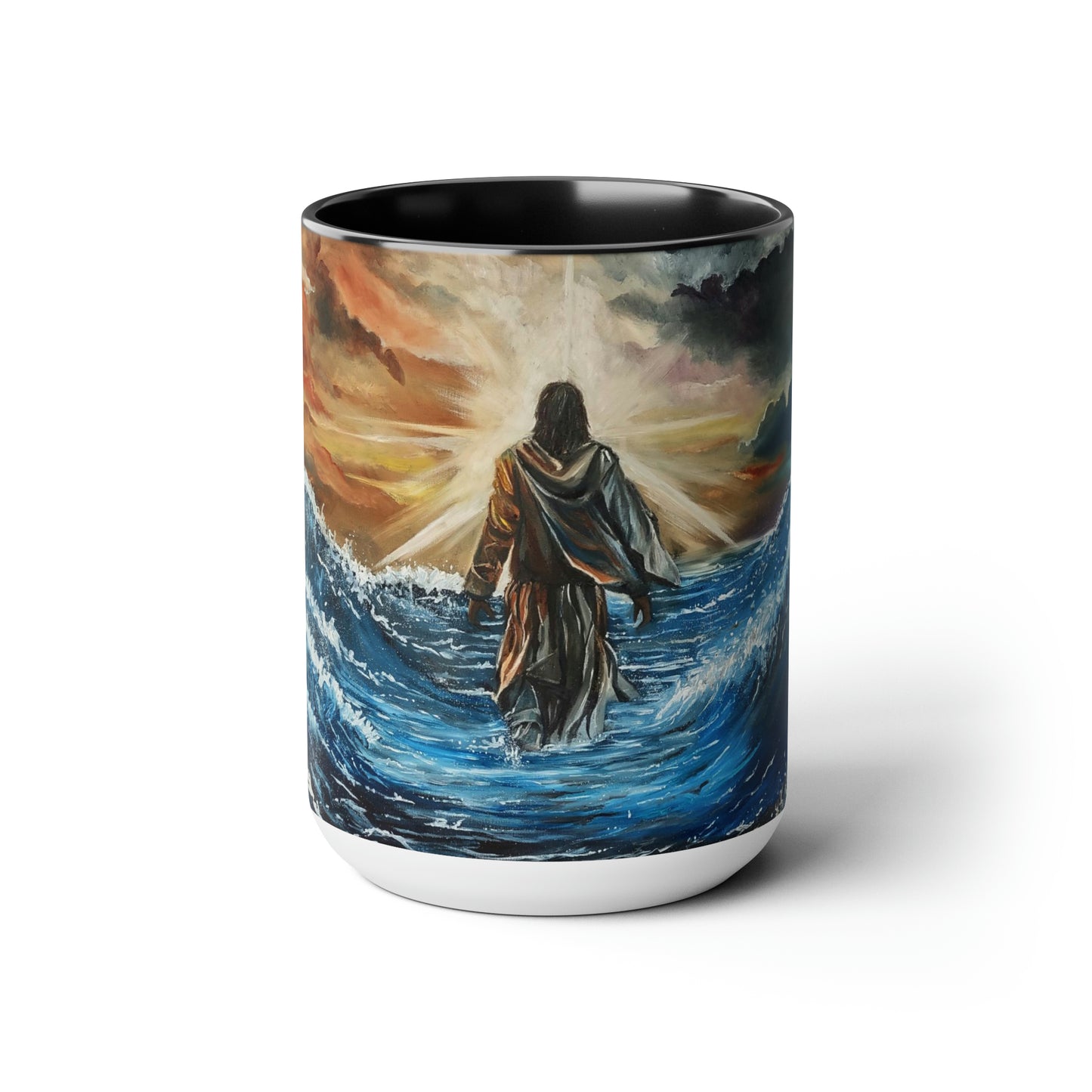 Here as in Heaven Two-Tone Coffee Mugs, 15oz