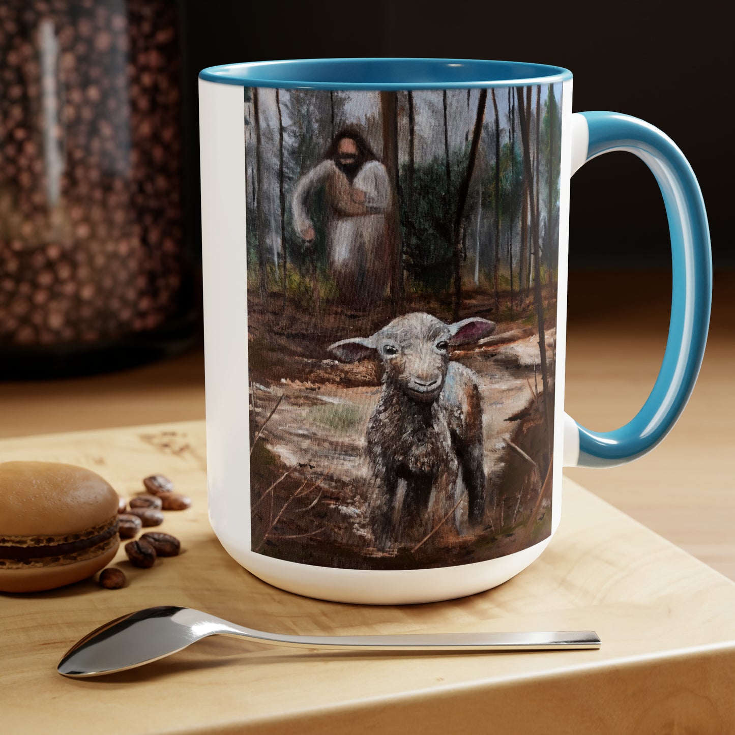 Coming After Me Two-Tone Coffee Mugs, 15oz