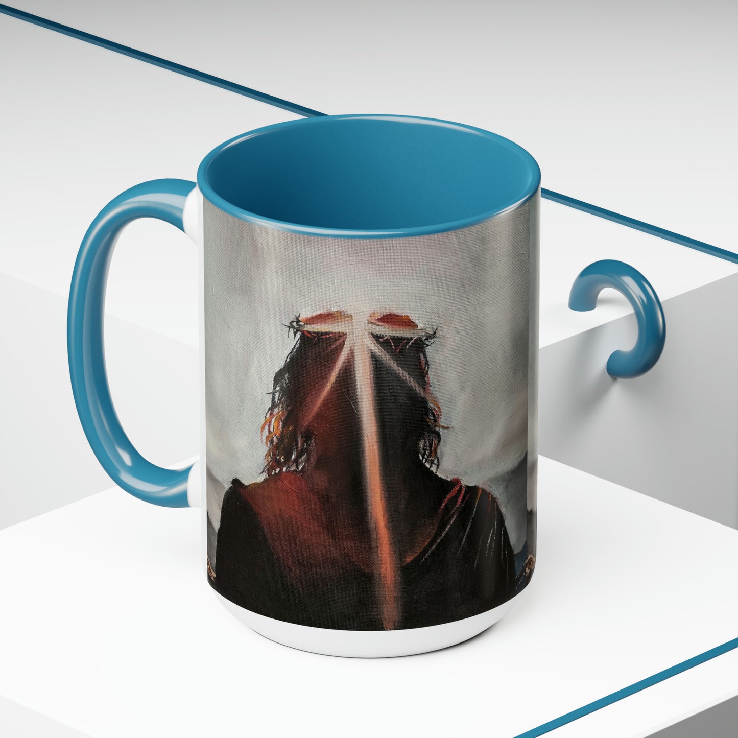 Contemplating Two-Tone Coffee Mugs, 15oz