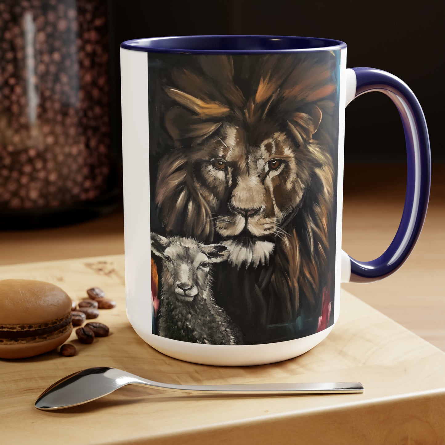 Peaceful Pastures Two-Tone Coffee Mugs, 15oz