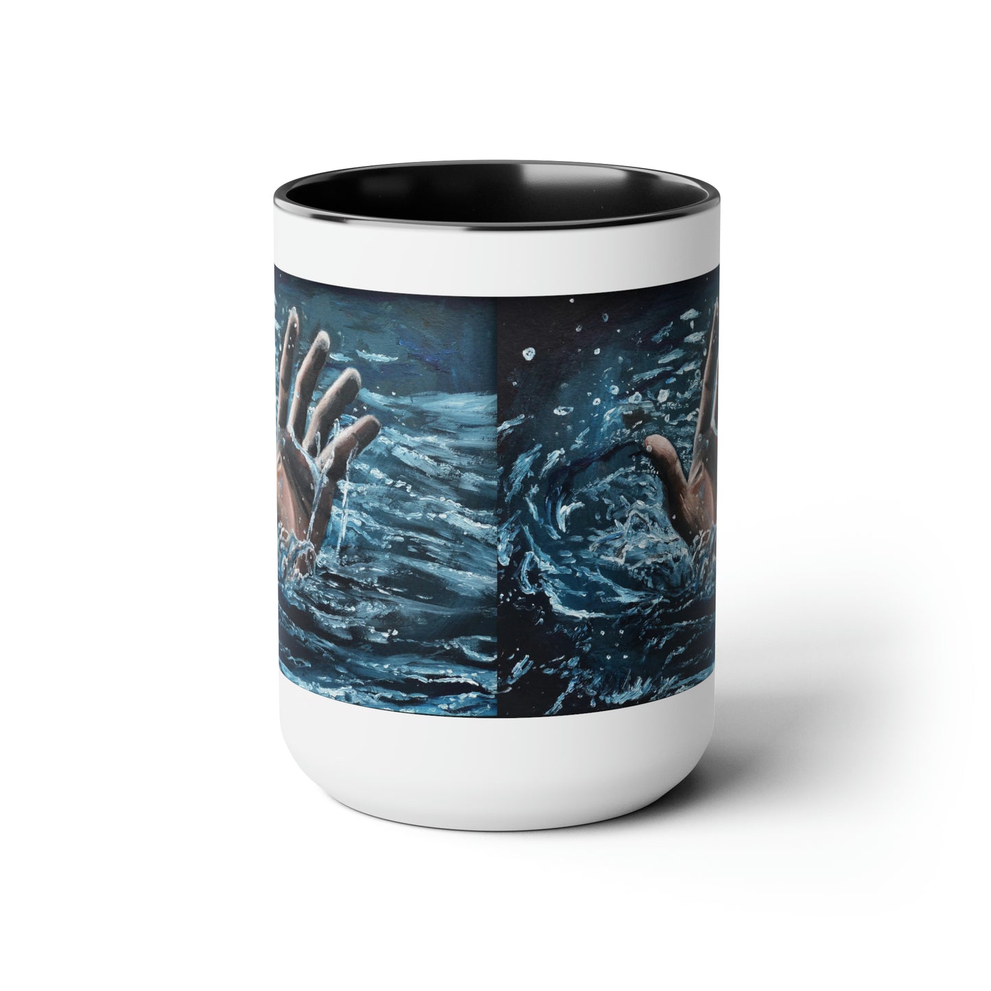 Saving Grace Two-Tone Coffee Mugs, 15oz