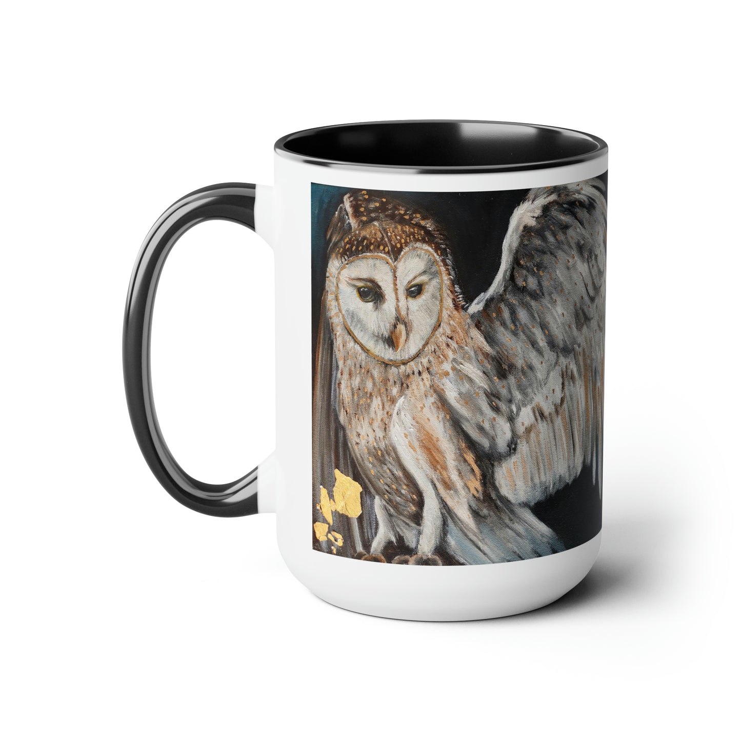 Wisdom the Protector Two-Tone Coffee Mugs, 15oz