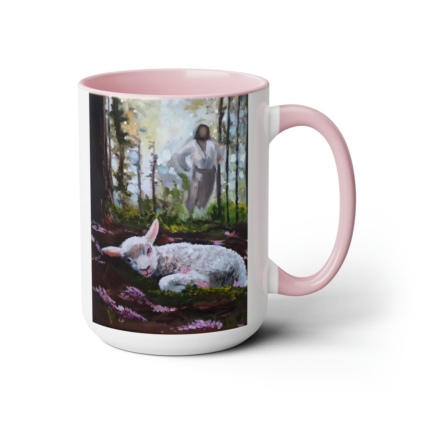 Green Pastures Two-Tone Coffee Mugs, 15oz