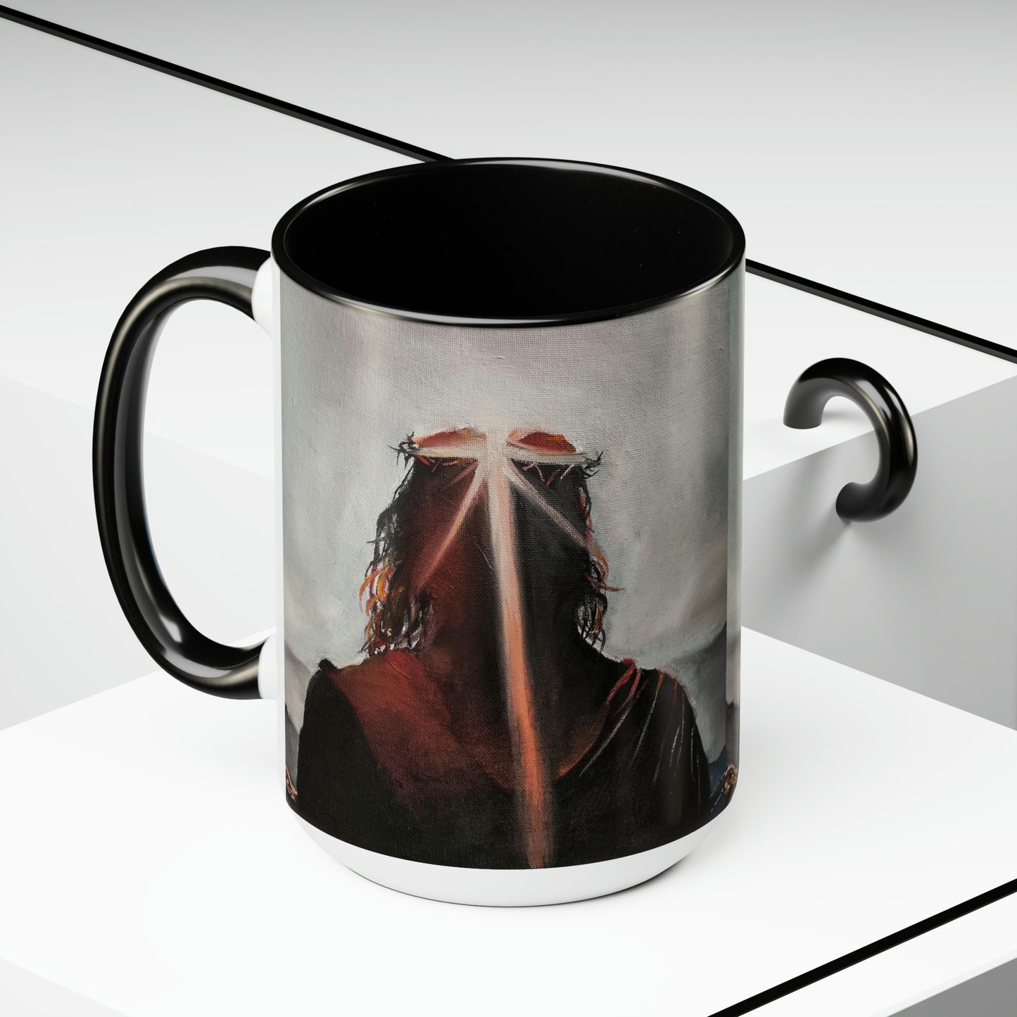Contemplating Two-Tone Coffee Mugs, 15oz
