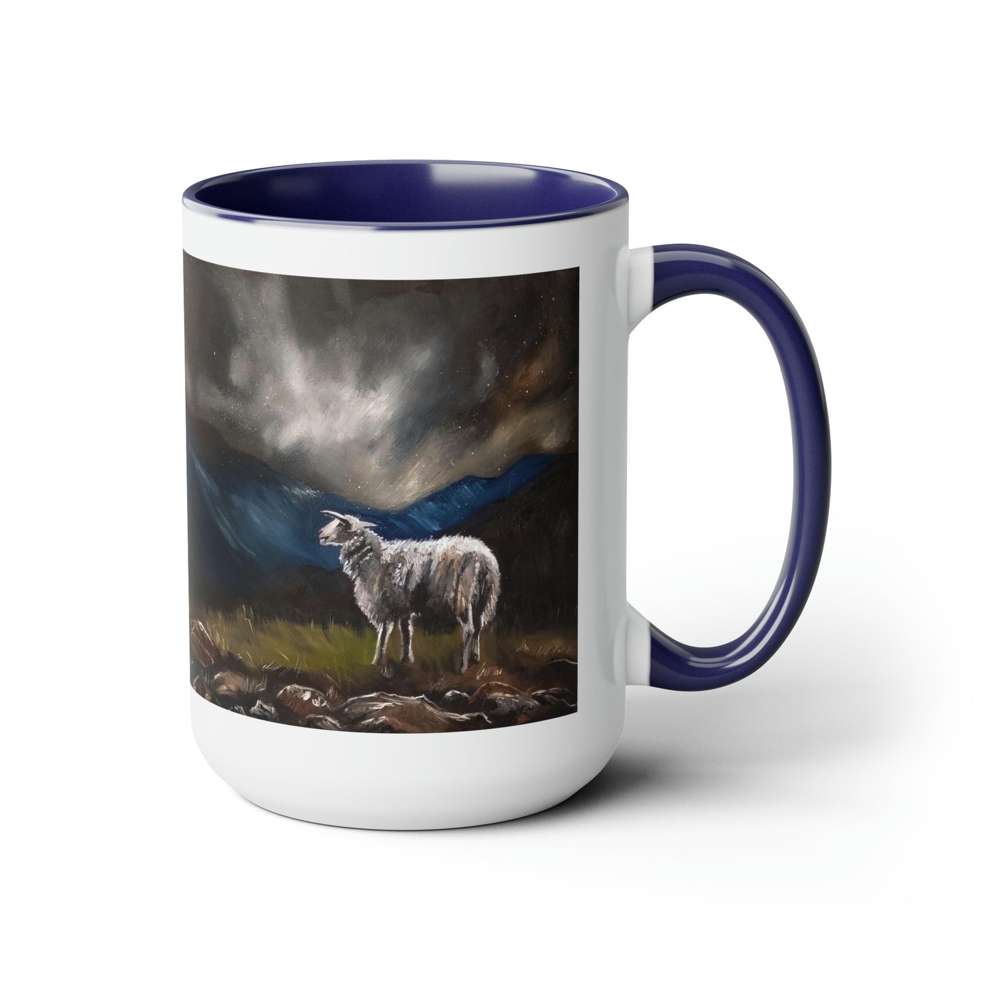 The Lord is my Shepherd Two-Tone Coffee Mugs, 15oz