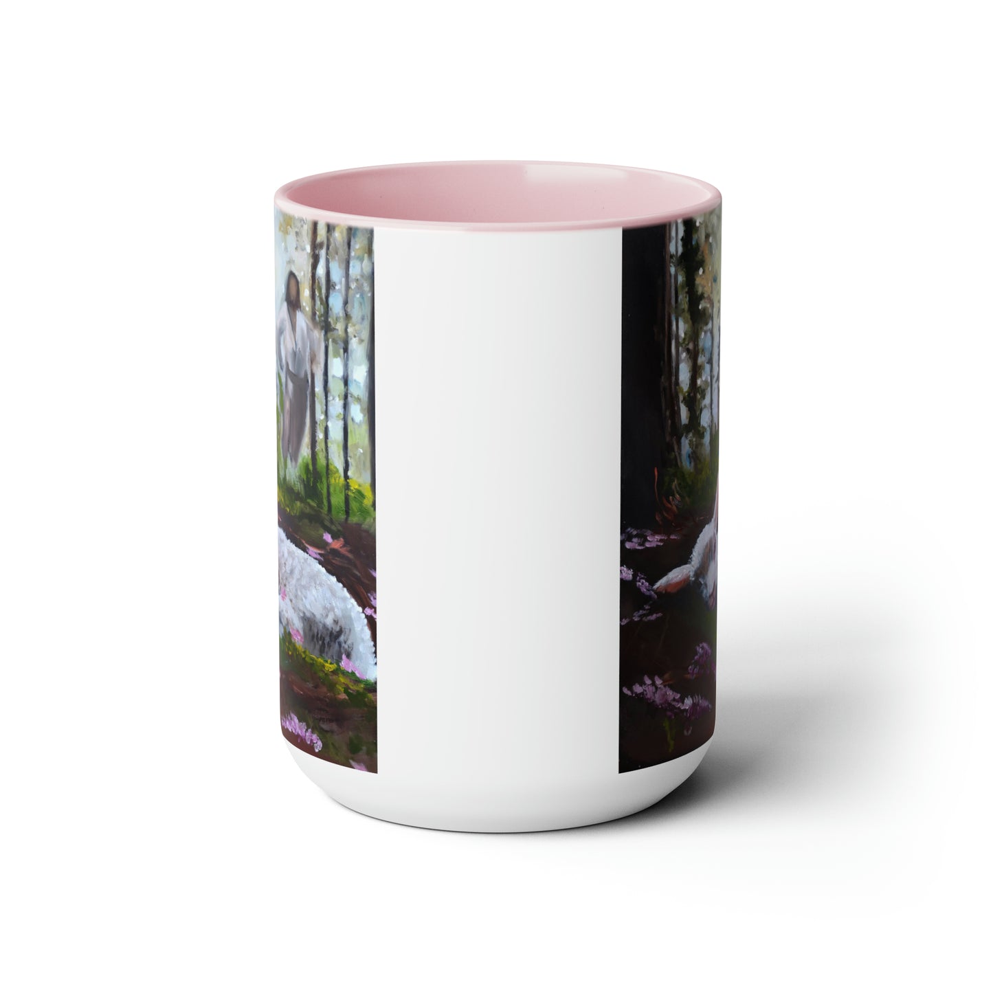 Green Pastures Two-Tone Coffee Mugs, 15oz