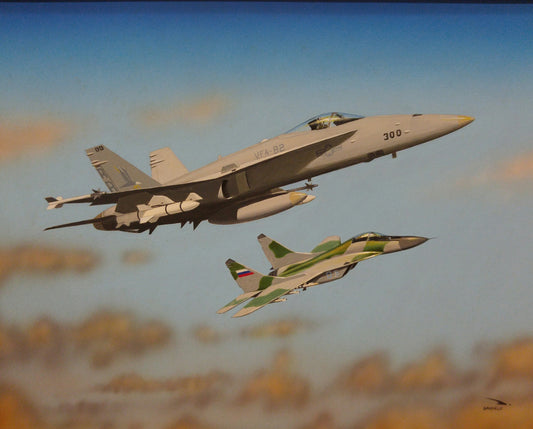 Fulcrum and Hornet 11x14” acrylic on acid free illustration board. By: Robert Daniels of Silverwings Studios Original